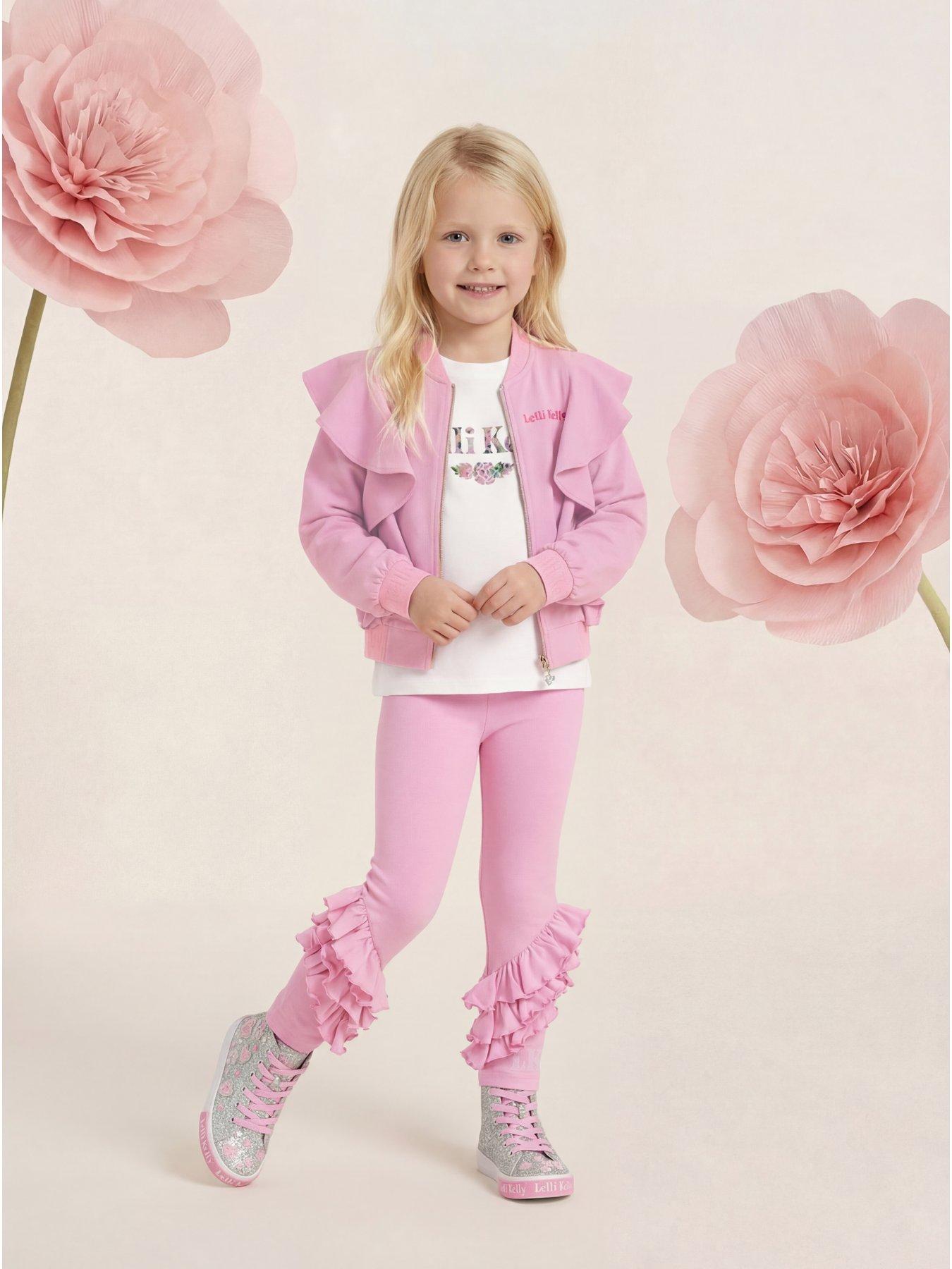 Lelli Kelly Ruffle Bomber Jacket - Pink