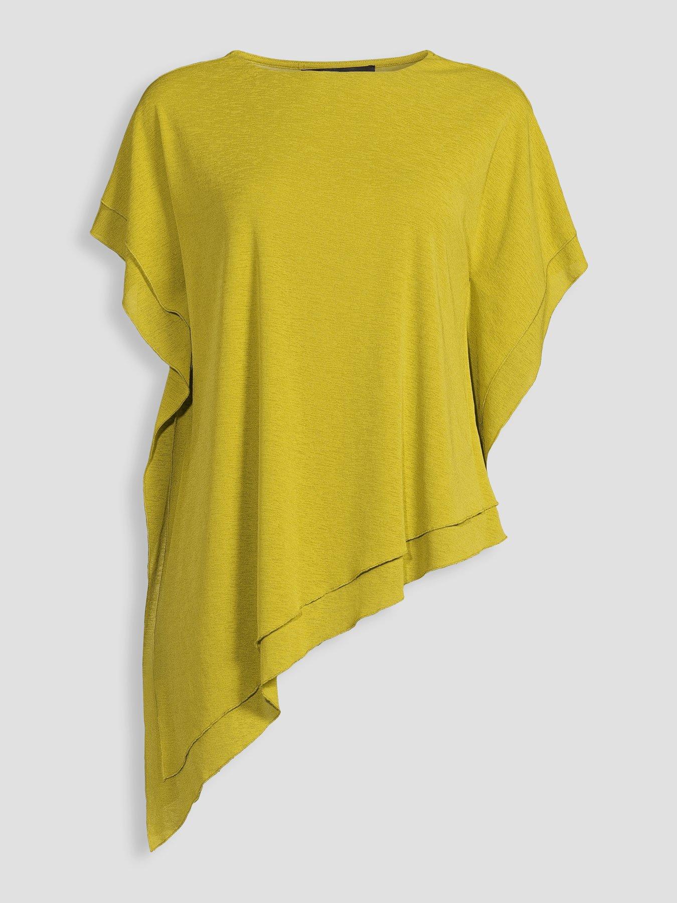 Image 7 of 7 of The Very Collection Asymmetric Draped Top - Green