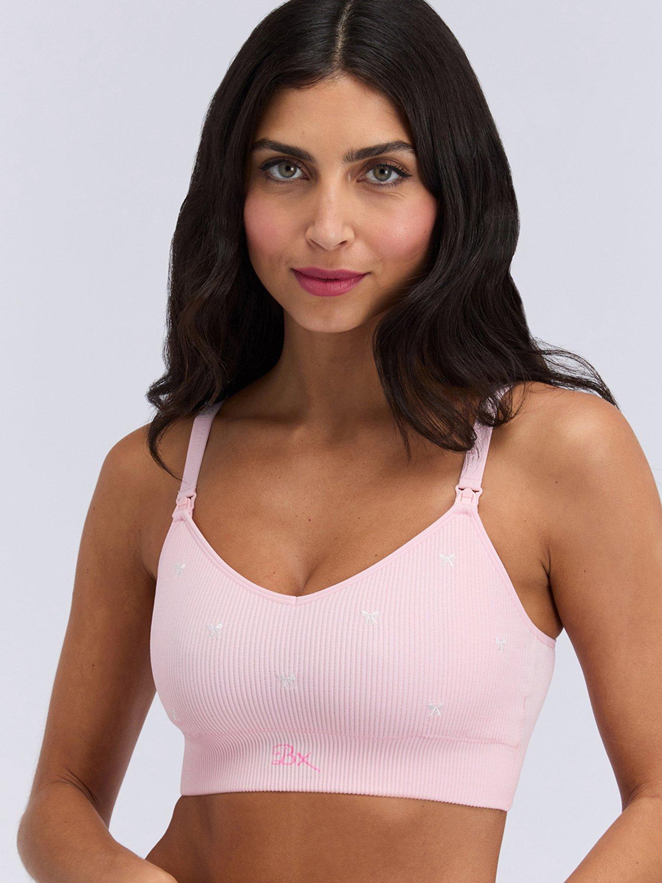 Boux Avenue Boux Avenue Nursing Bow Emb Rib Bralette - Pink Mix