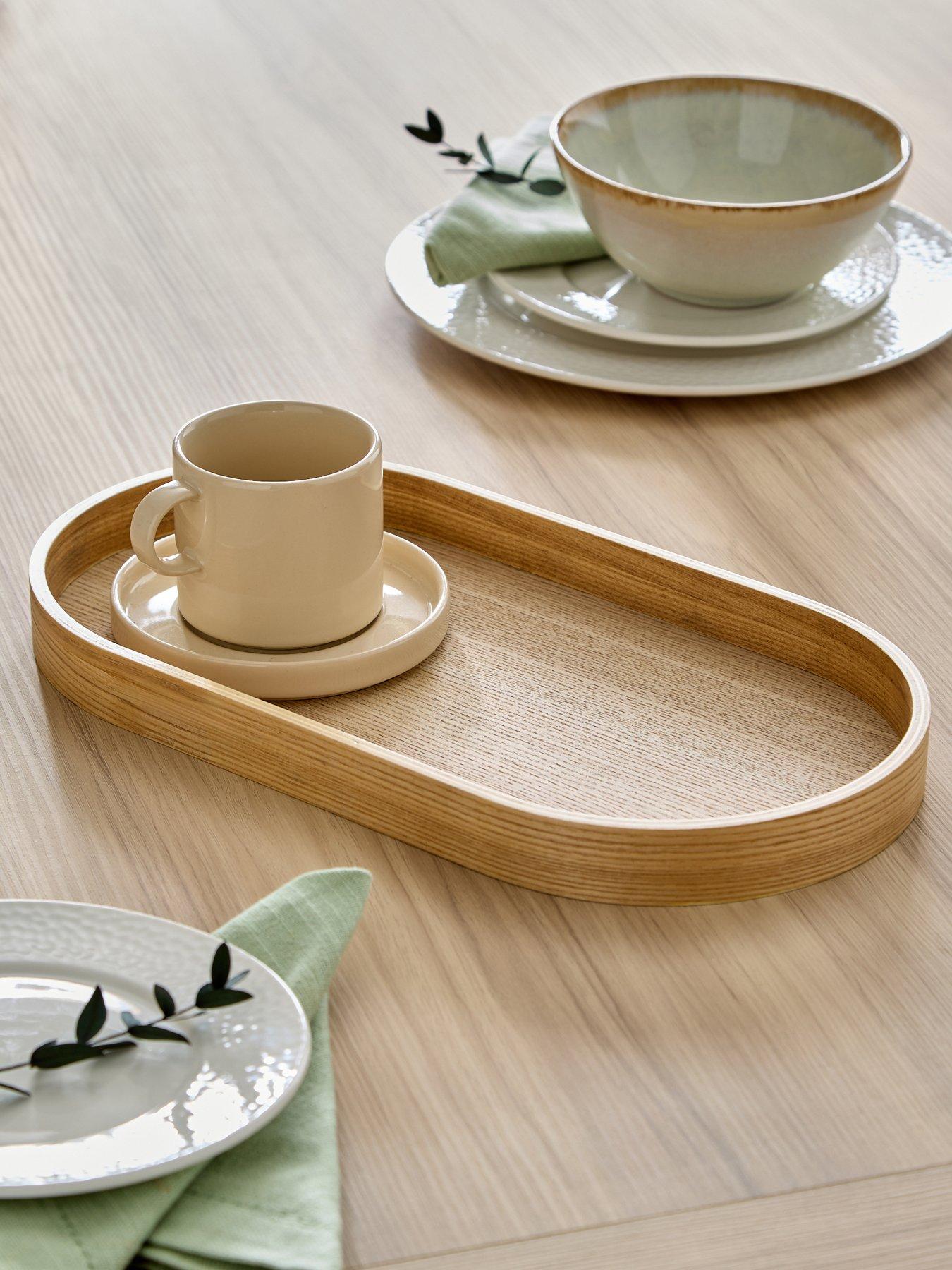The Very Collection Oval Serving Tray 38cm - Natural Wood Effect