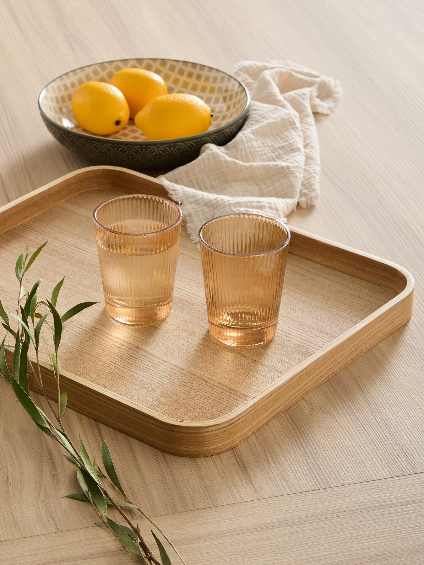 The Very Collection Rectangular Large Tray 40cm - Pale Wood