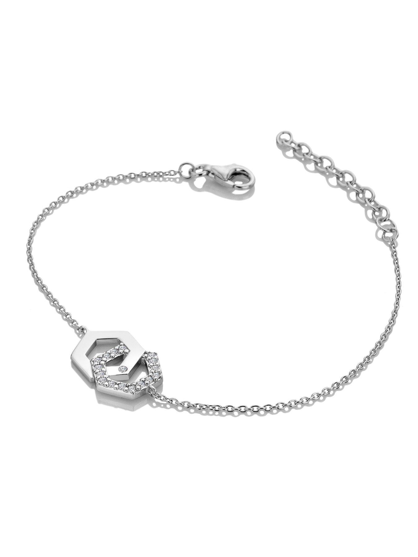 hot-diamonds-hexagon-wt-braceletstillFront