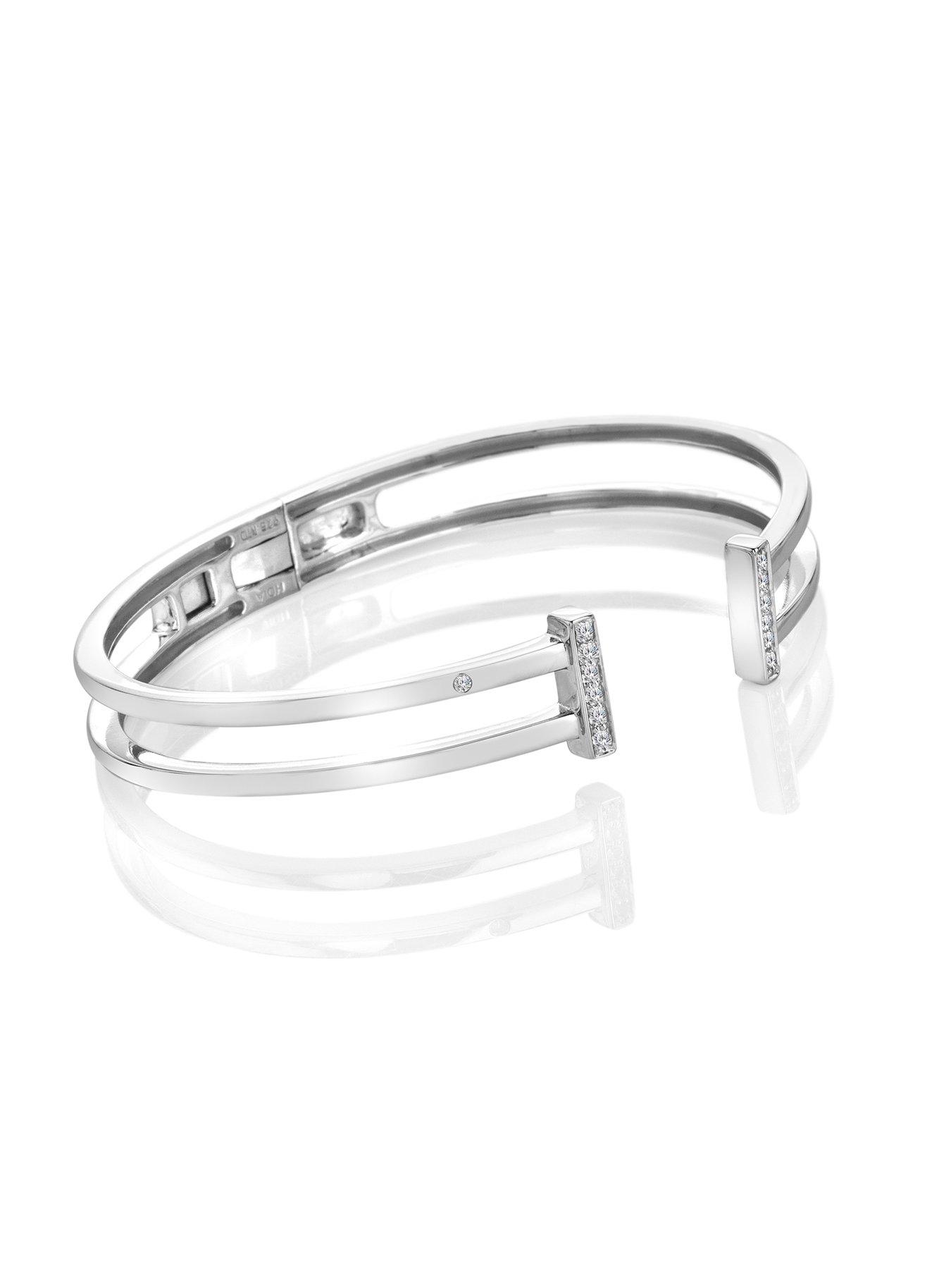 hot-diamonds-double-t-bar-banglestillFront