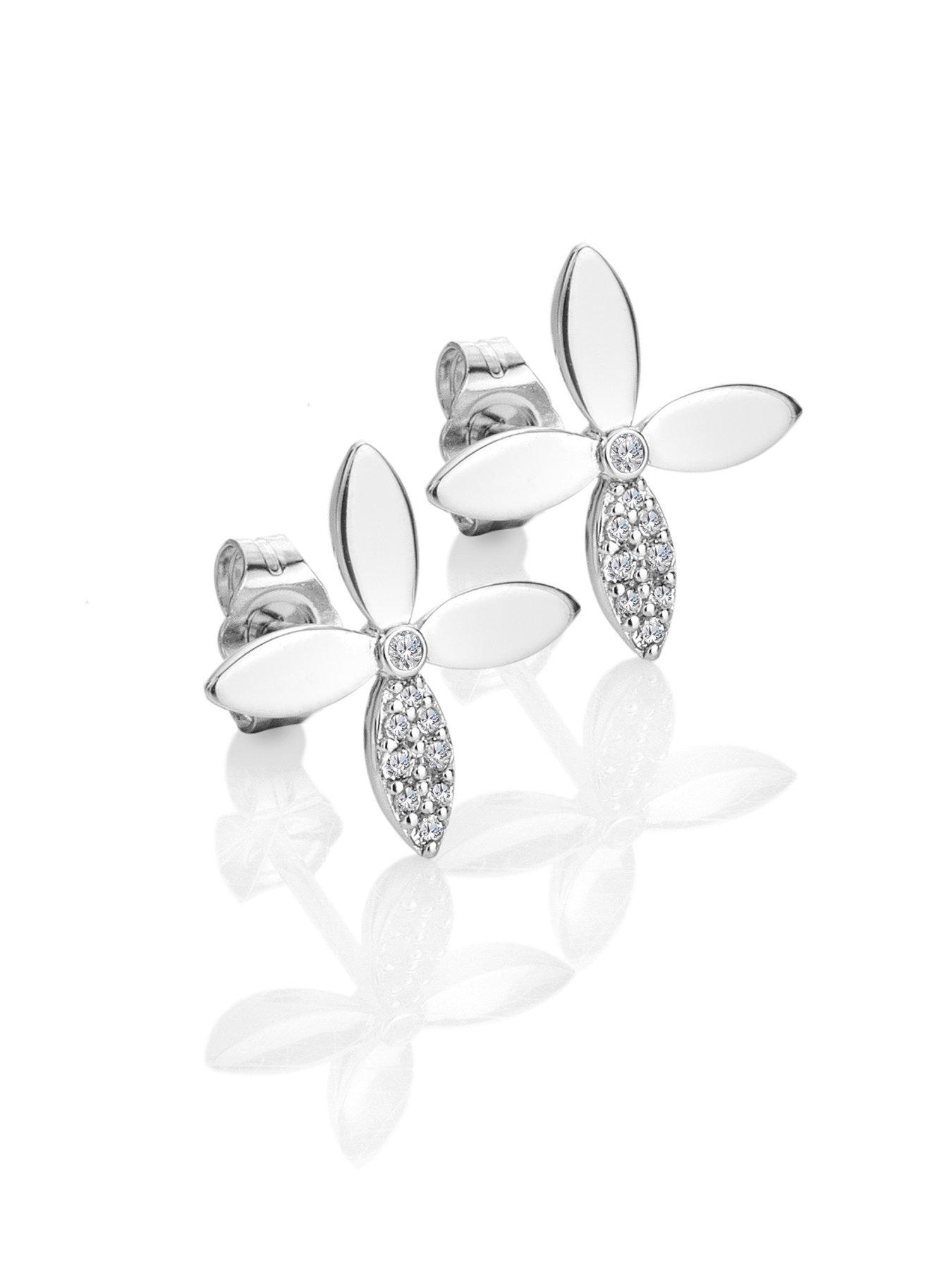 hot-diamonds-cross-flower-stud-earringsstillFront