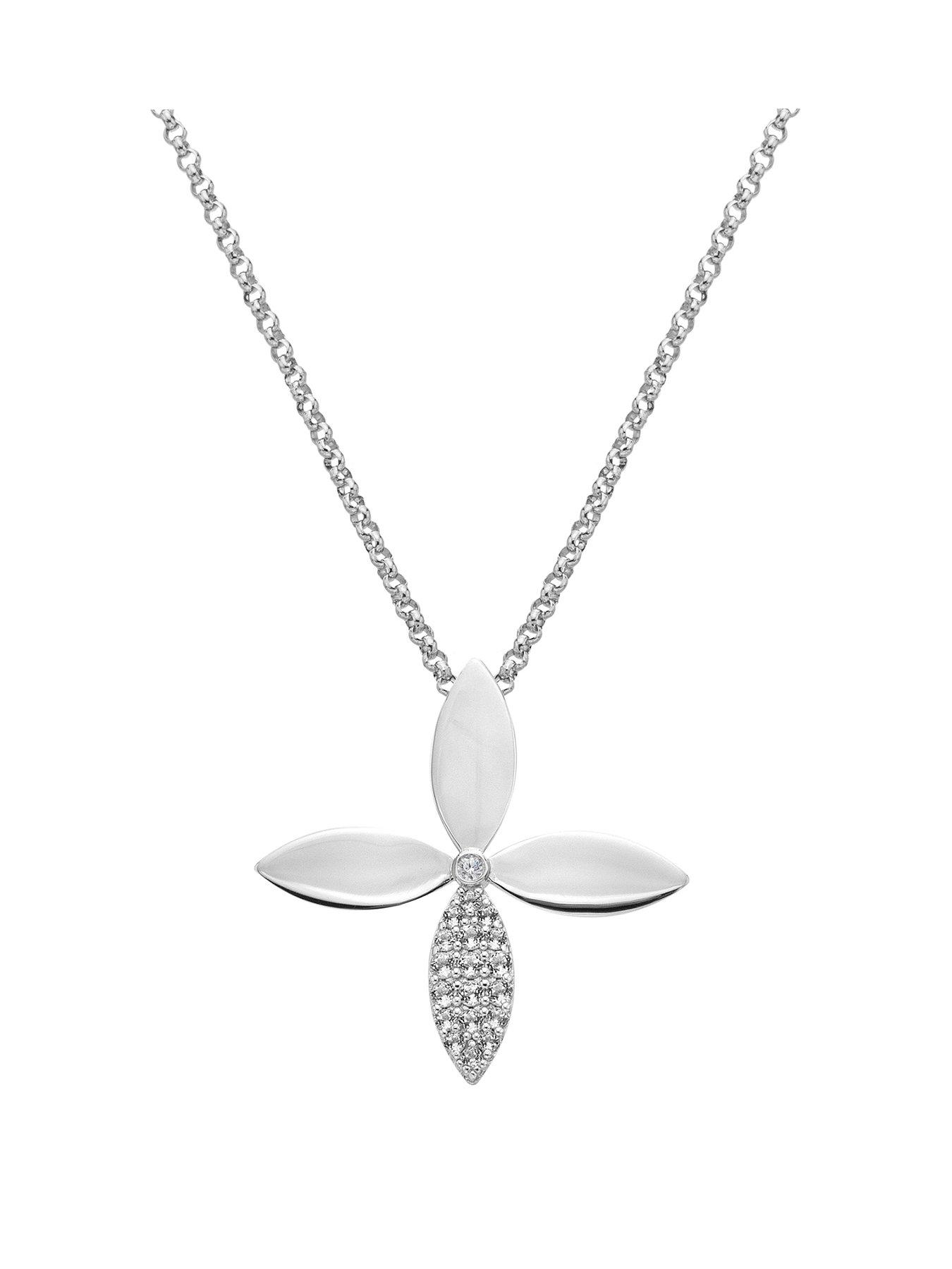 hot-diamonds-cross-flower-pendantfront