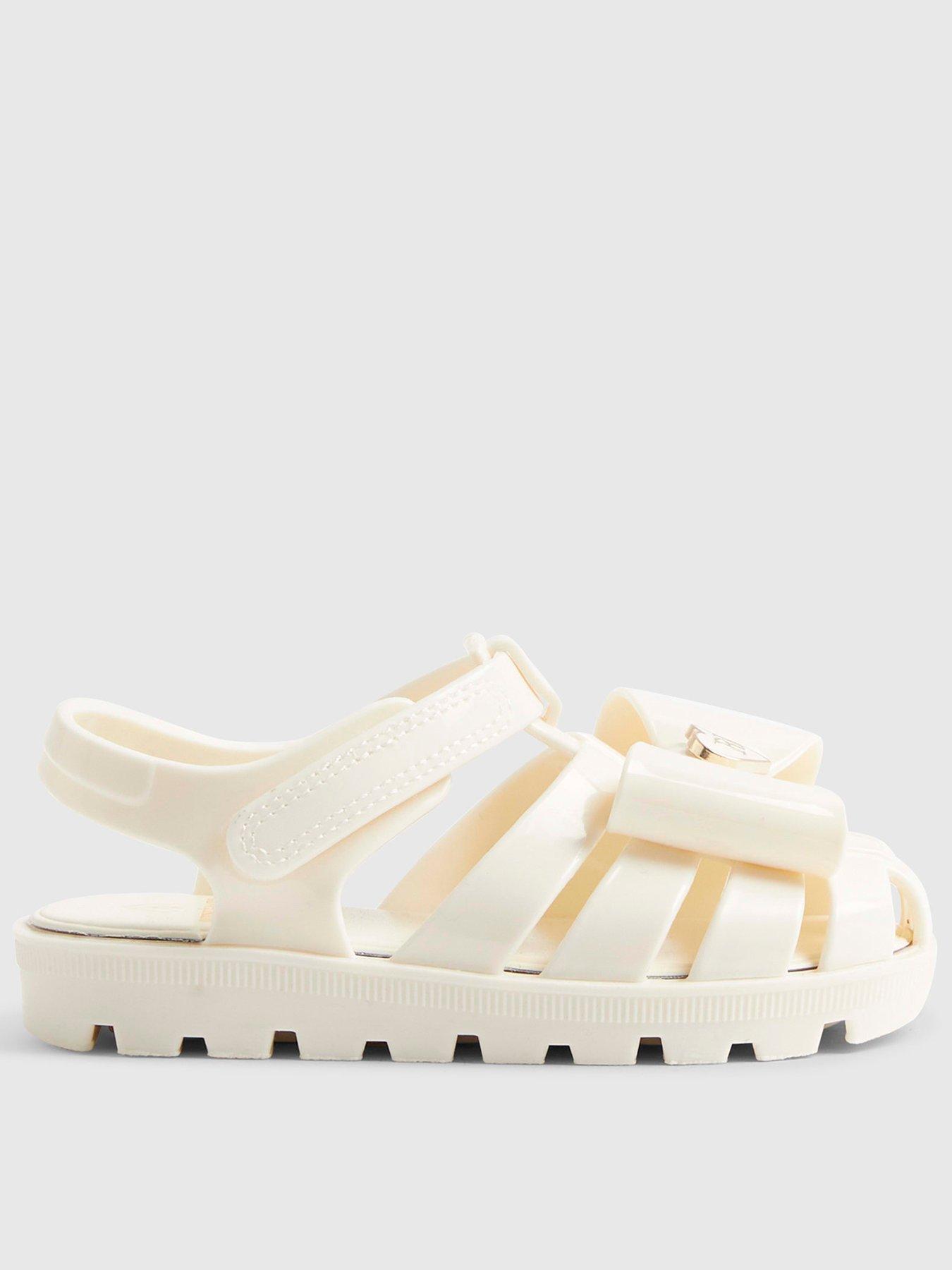 River Island Mini Girls Bow Strap Sandals - Cream
