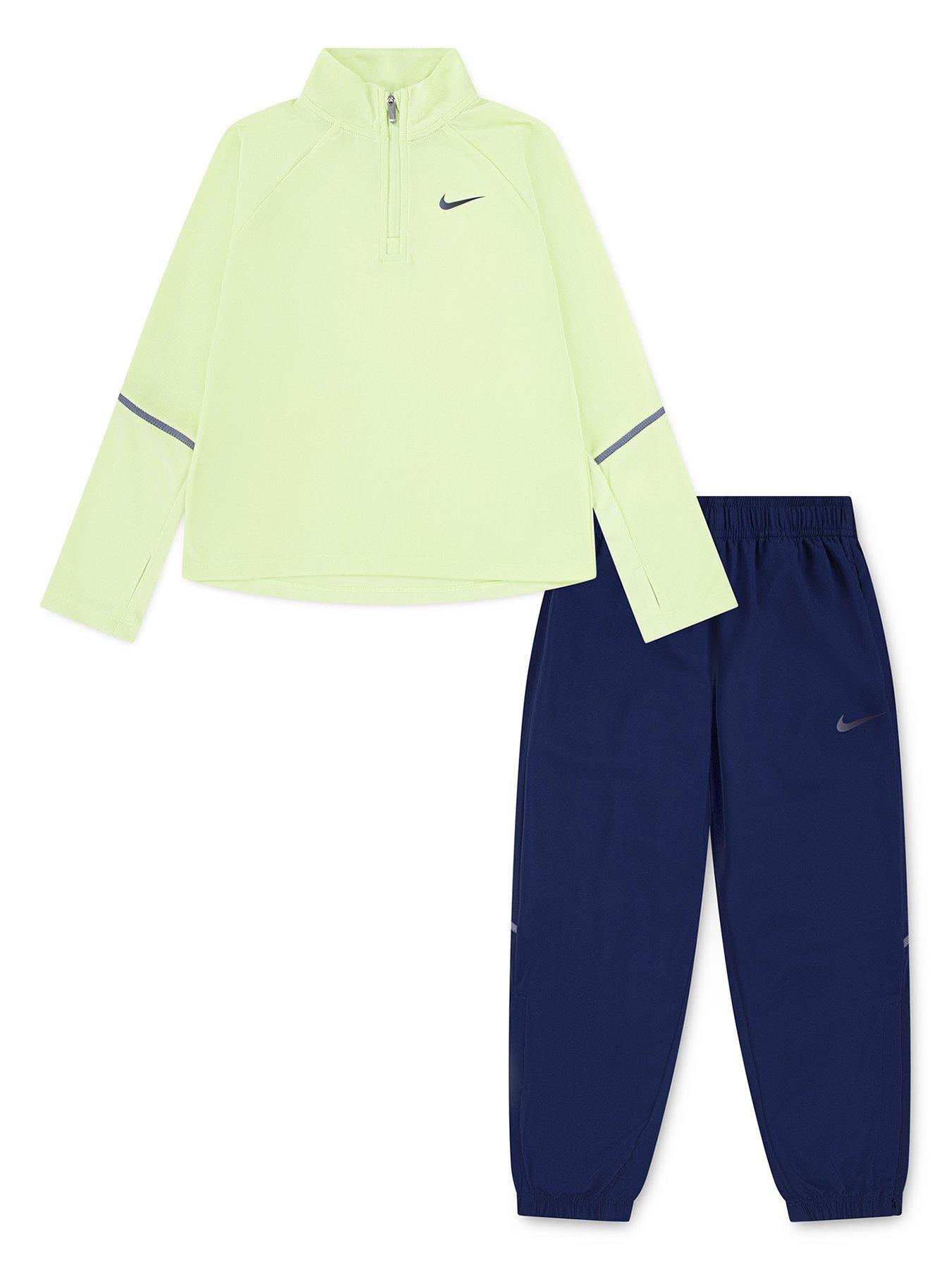 Nike Boys Half Zip Top  &  Pant Set - Navy