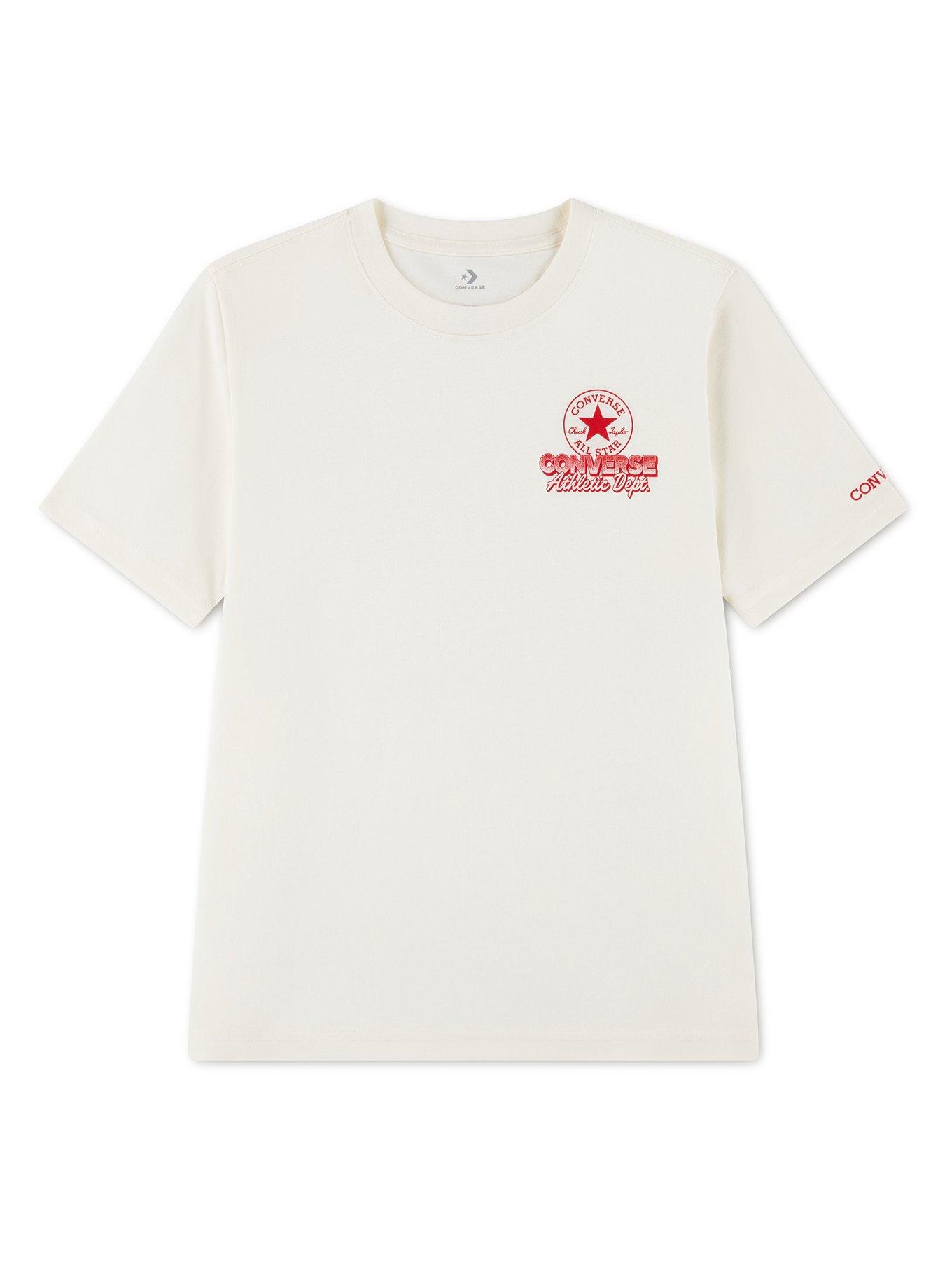 Converse Boys Frontback Retro Sneaker T-Shirt - White