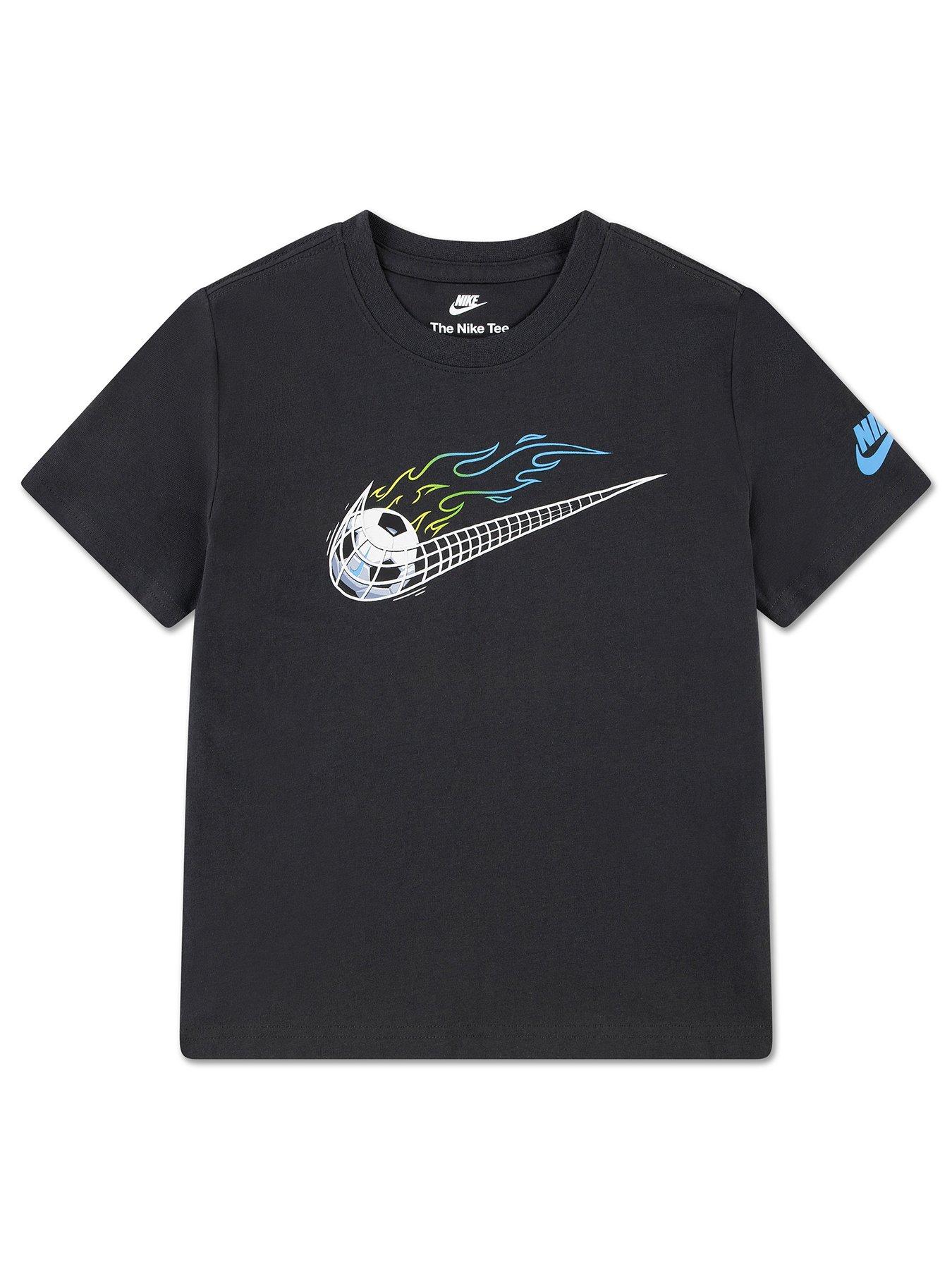 Nike Boys Soccer Swoosh T-Shirt - Grey