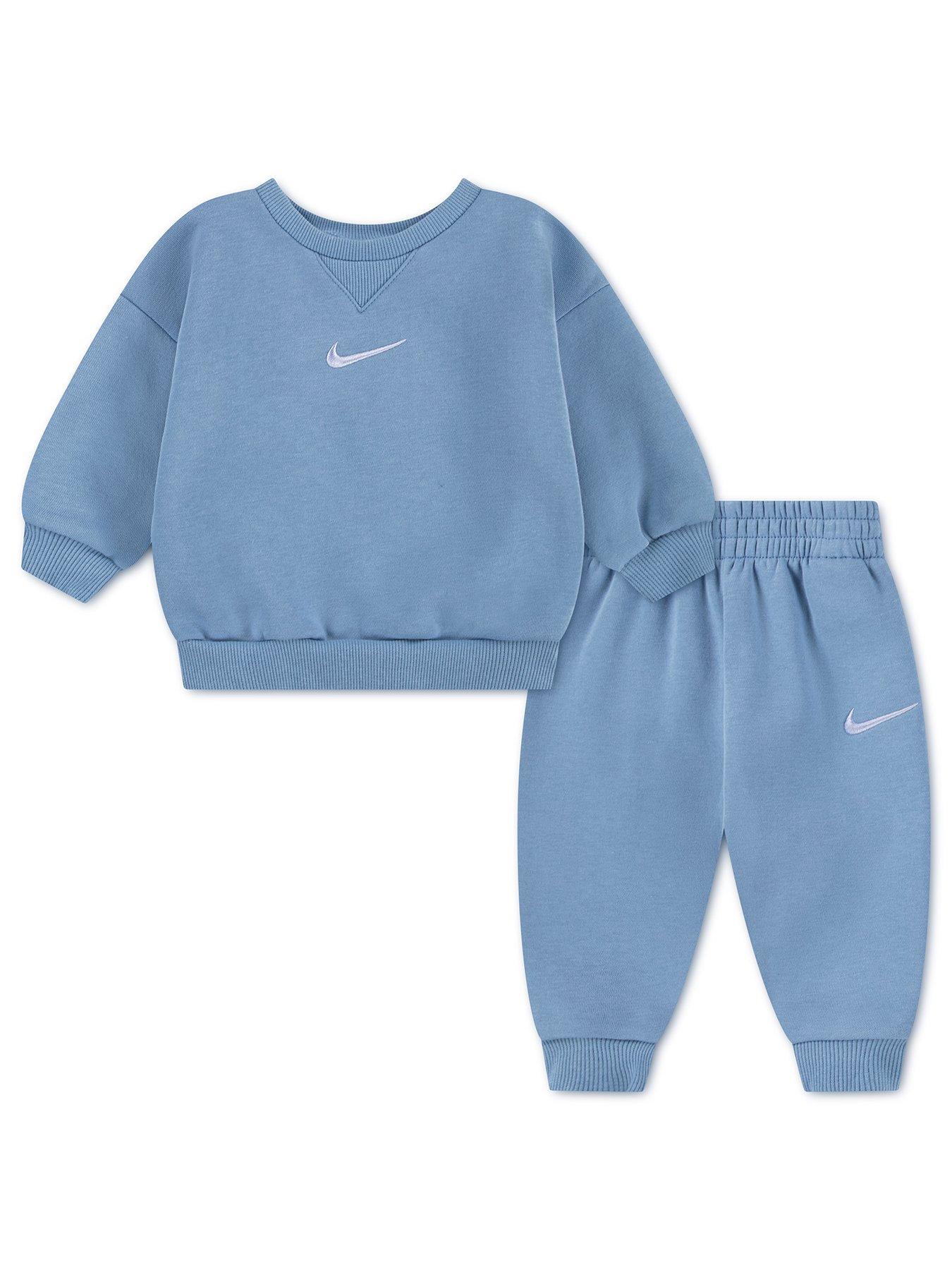 Nike Unisex Essential Fleece Crew Set - Blue