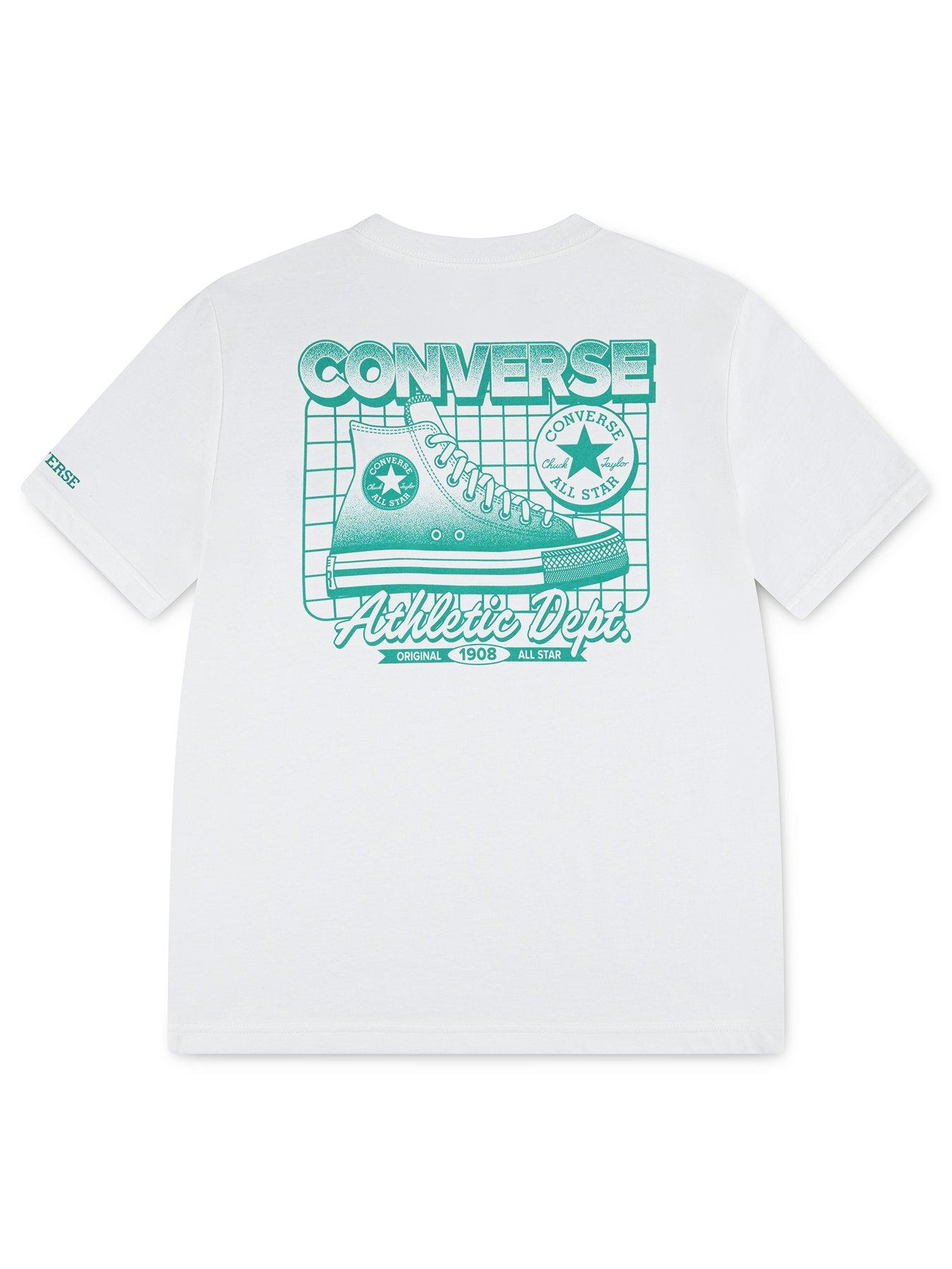 Image 2 of 5 of Nike Boys Converse Back Retro Sneaker T-Shirt - White