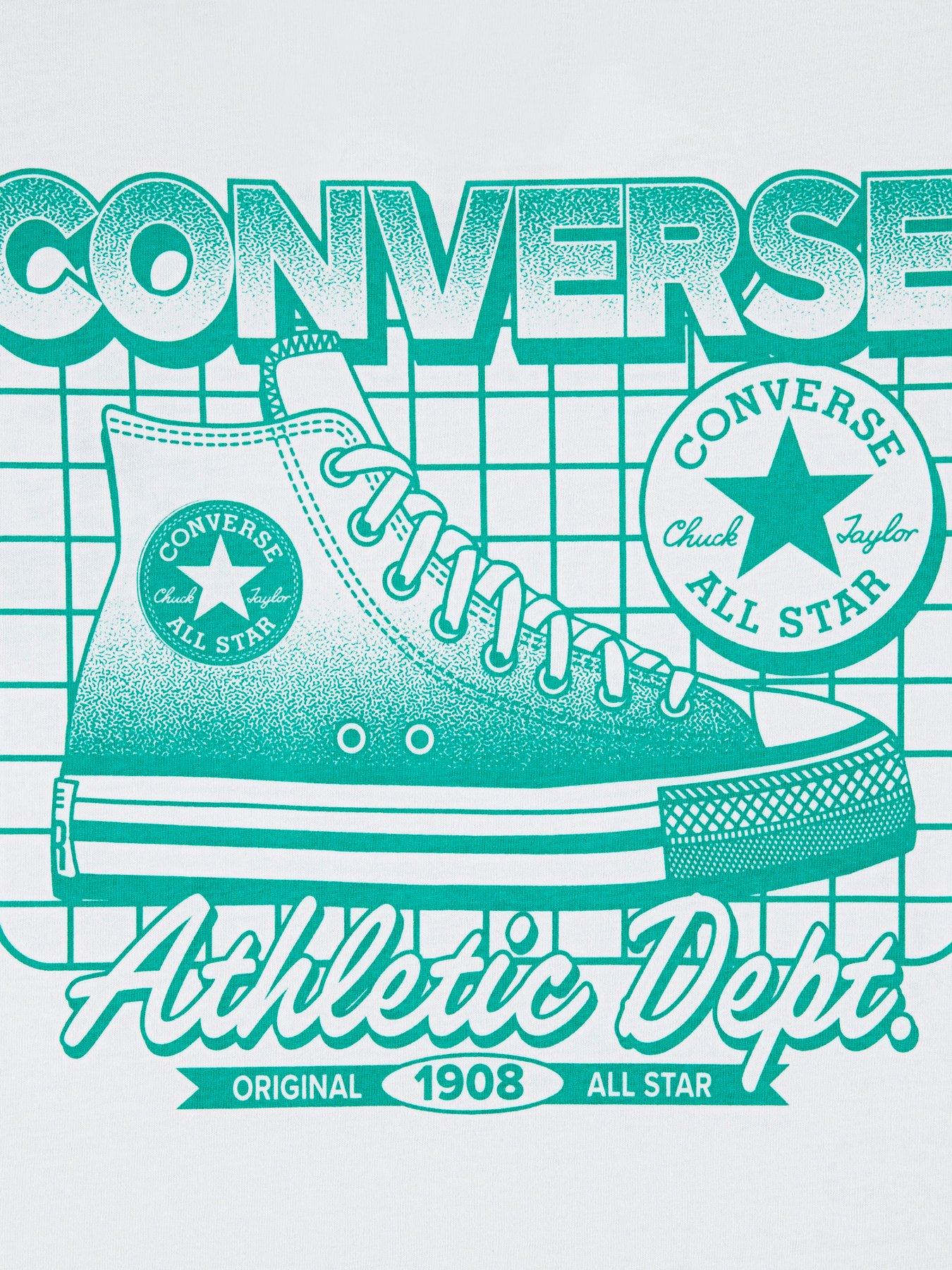 Image 5 of 5 of Nike Boys Converse Back Retro Sneaker T-Shirt - White