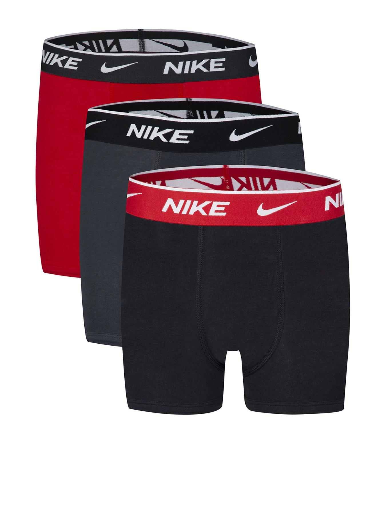 Nike Boys Cotton Stretch 3Pack Boxers - Red