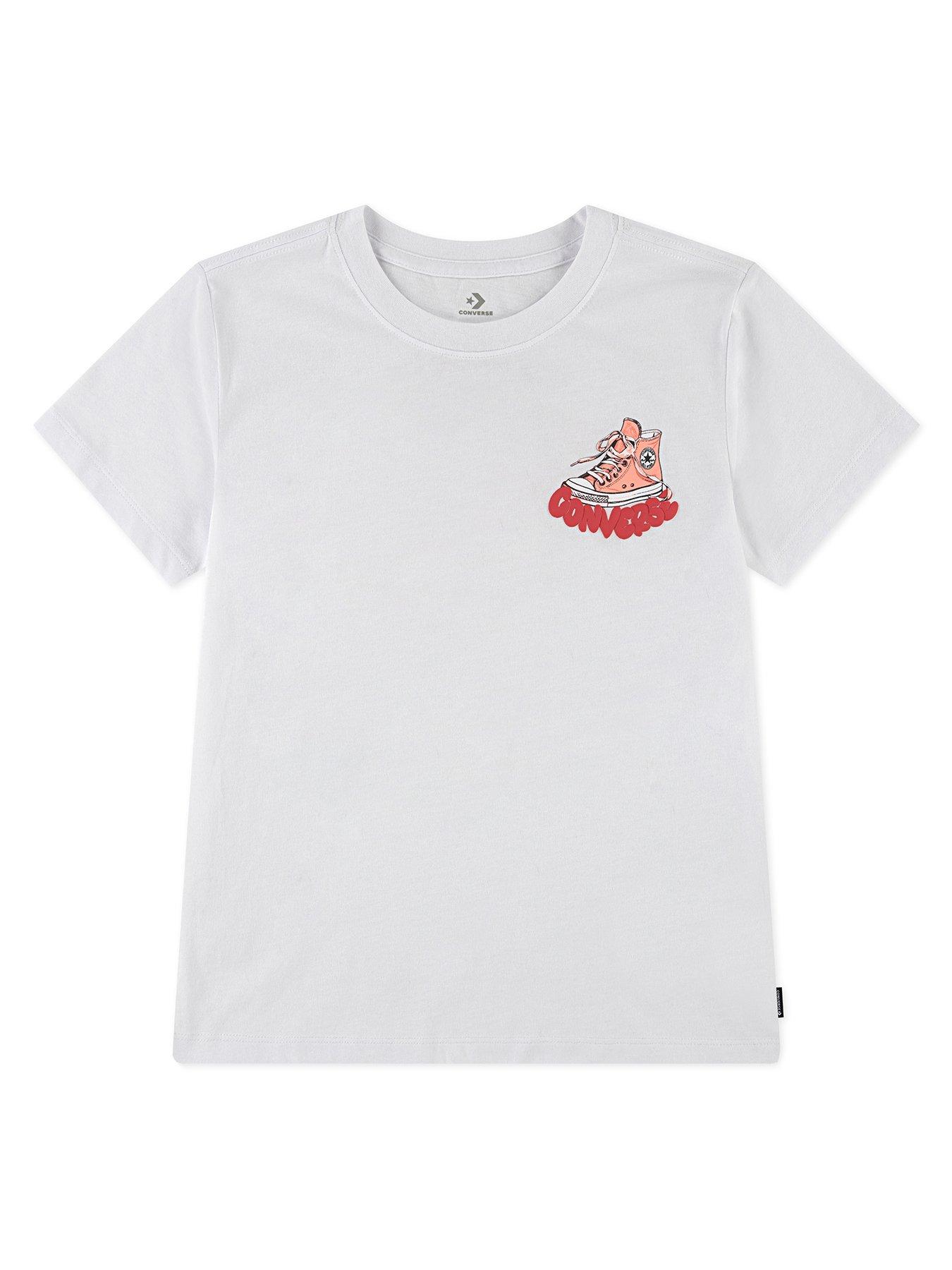 Converse Girls Bubble Sneaker Graphic T-Shirt - White