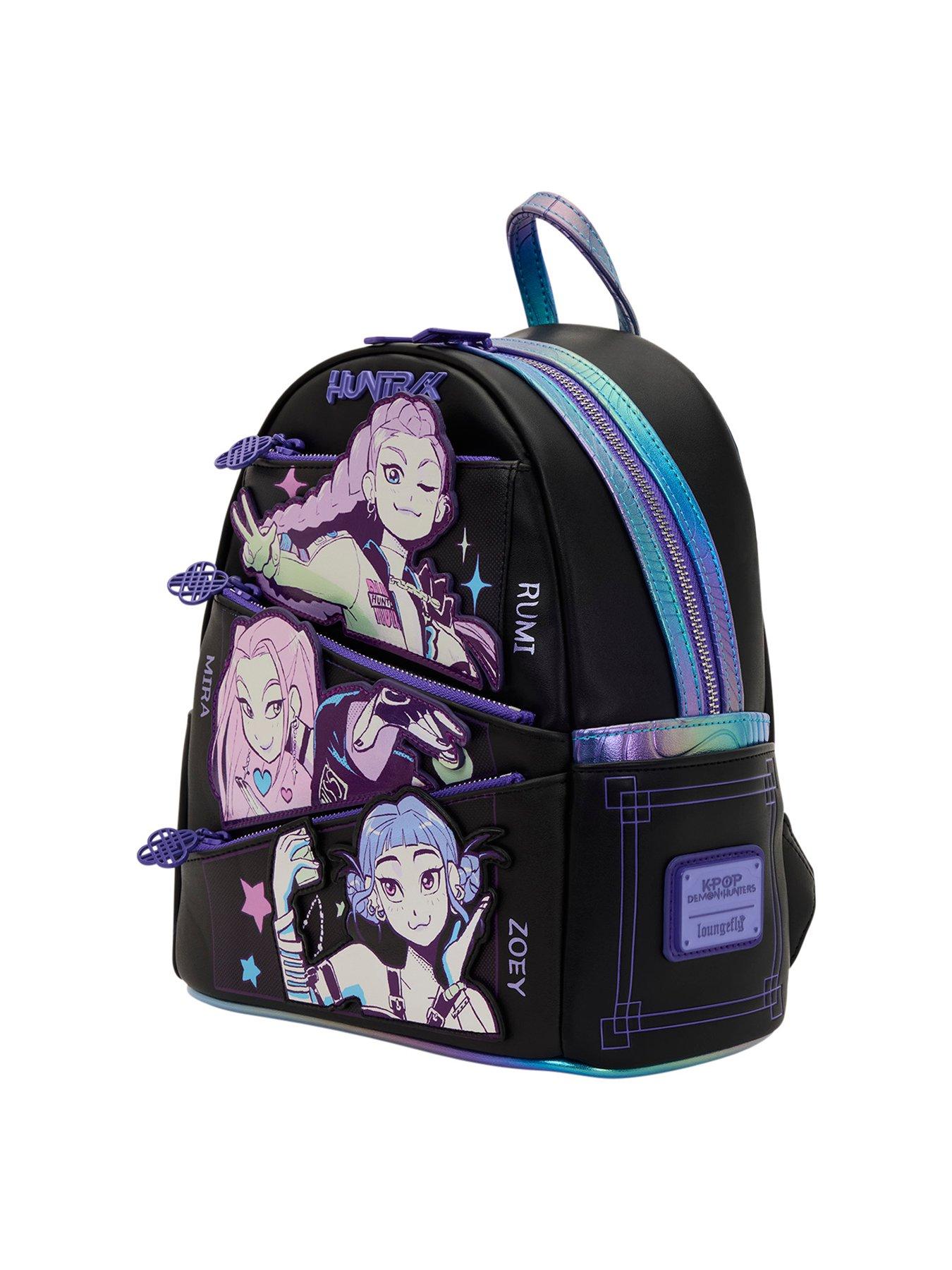 Image 2 of 7 of Loungefly K-Pop Demon Hunters Huntrix&nbsp;Mini Backpack