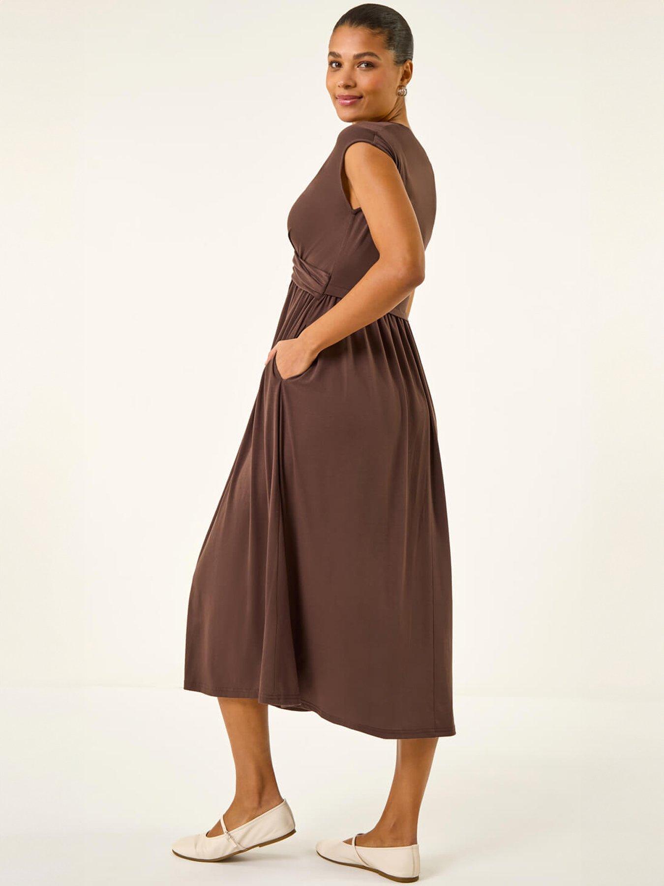 roman-crossover-front-stretch-midi-dressstillFront