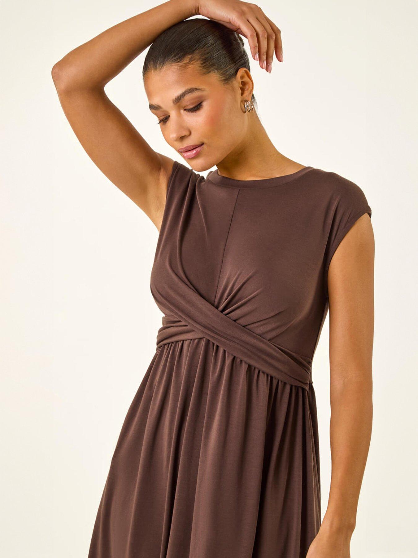 roman-crossover-front-stretch-midi-dressoutfit