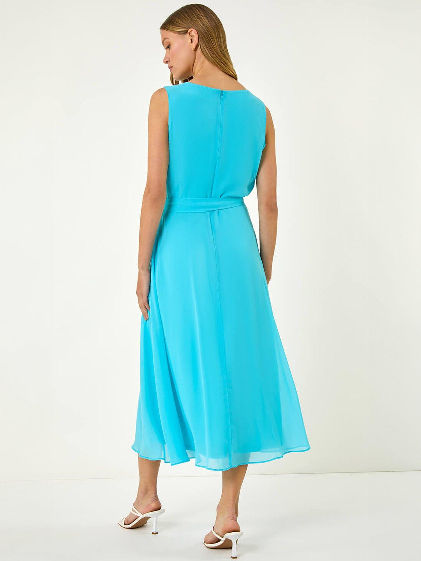 roman-chiffon-pleat-neck-midi-dressstillFront
