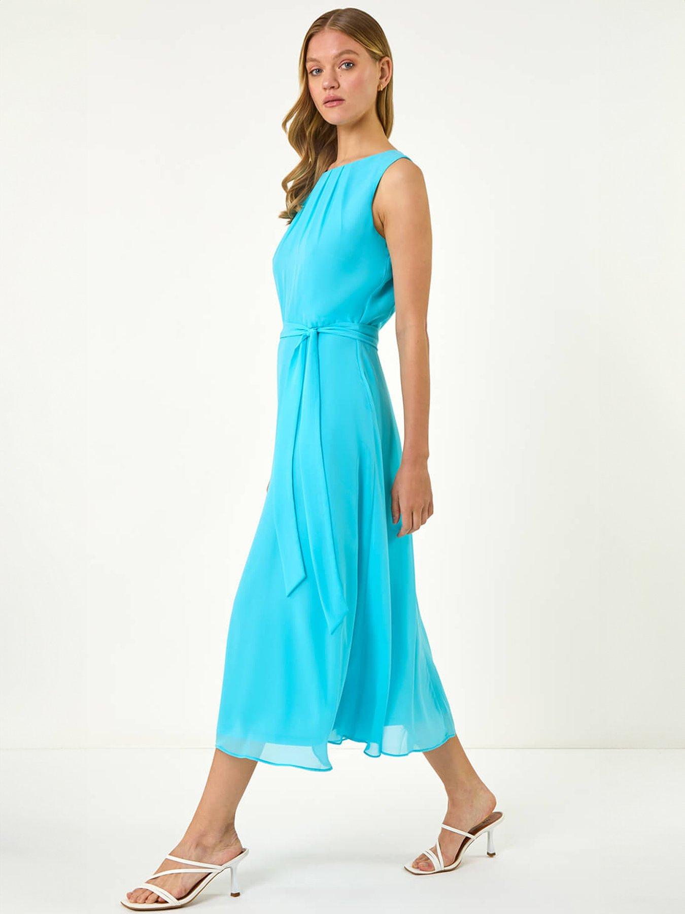 roman-chiffon-pleat-neck-midi-dressback