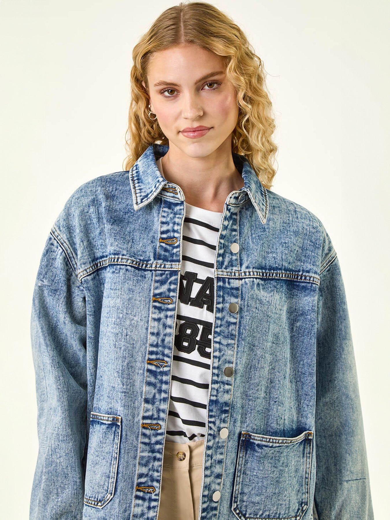 Image 4 of 5 of Roman Denim Button Front Pocket Jacket