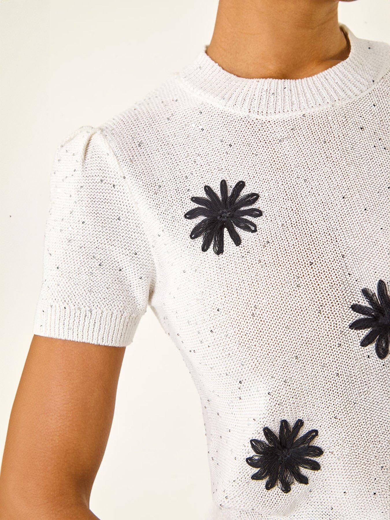 roman-daisy-sparkly-embroidered-knit-topdetail