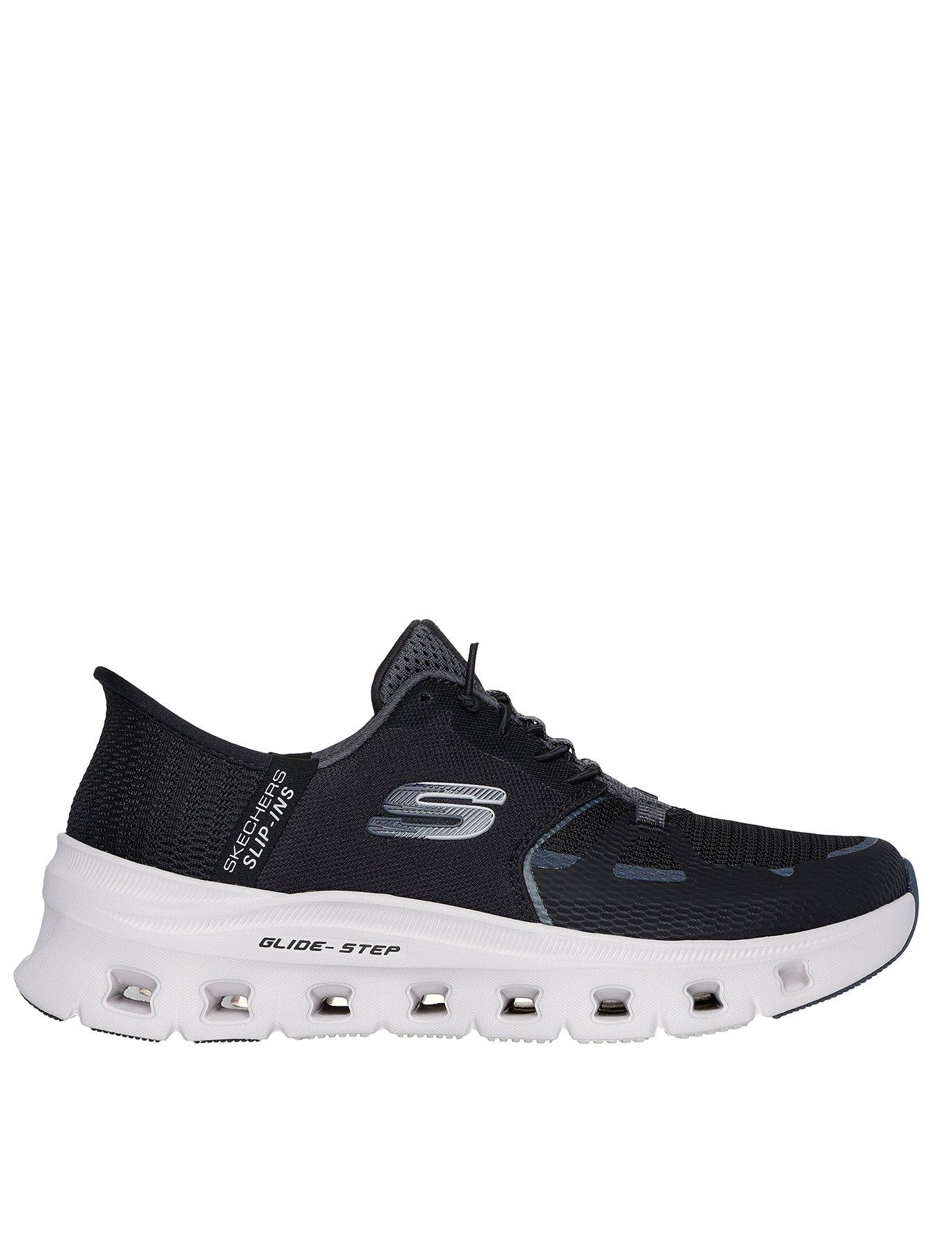 Skechers Wide Fit Glide-step Pro Hotmelt Overlay Mesh Bungee Slip-ins - Black