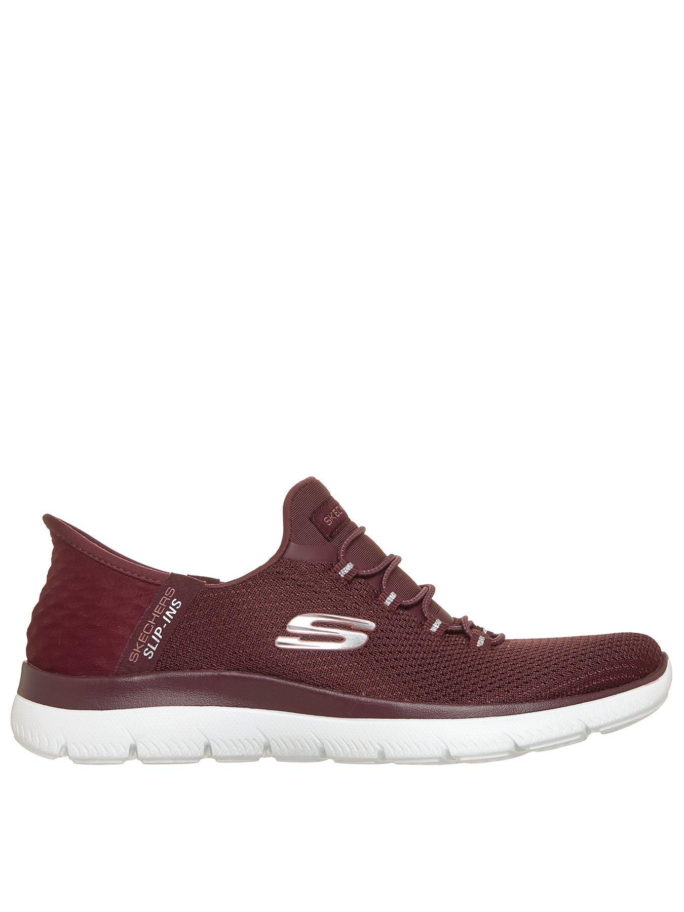 Skechers Summits Diamond Dream Mesh Bungee Slip-ins - Burgundy