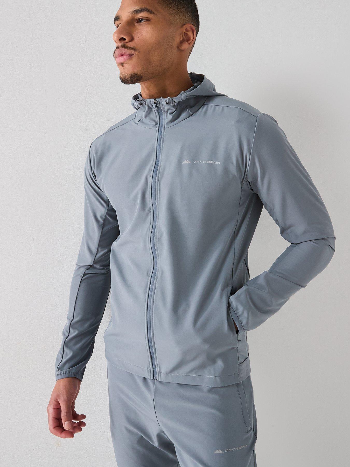 Image 1 of 6 of Monterrain Mens Form Woven Running Jacket - Grey