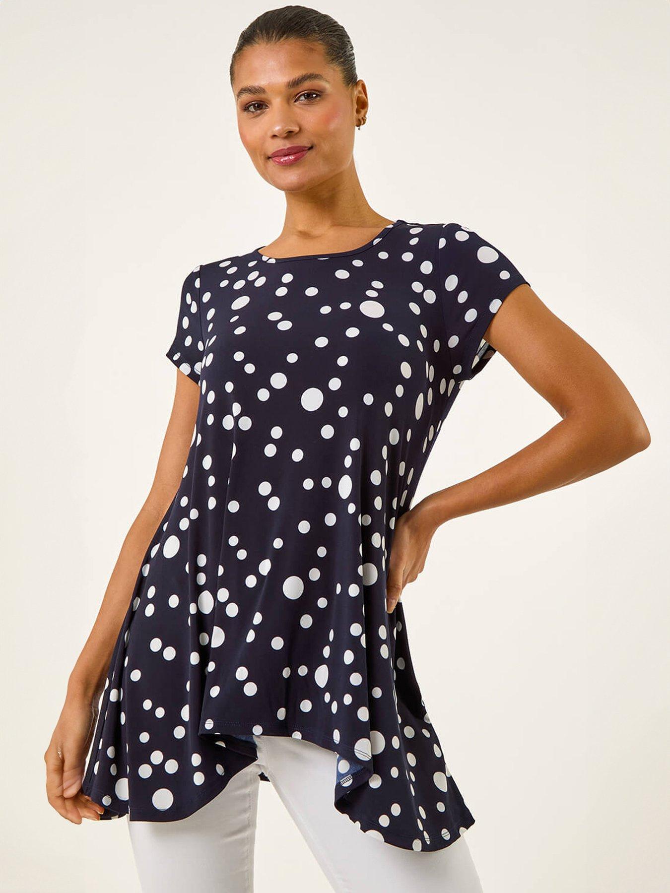roman-spot-print-hanky-hem-stretch-topfront