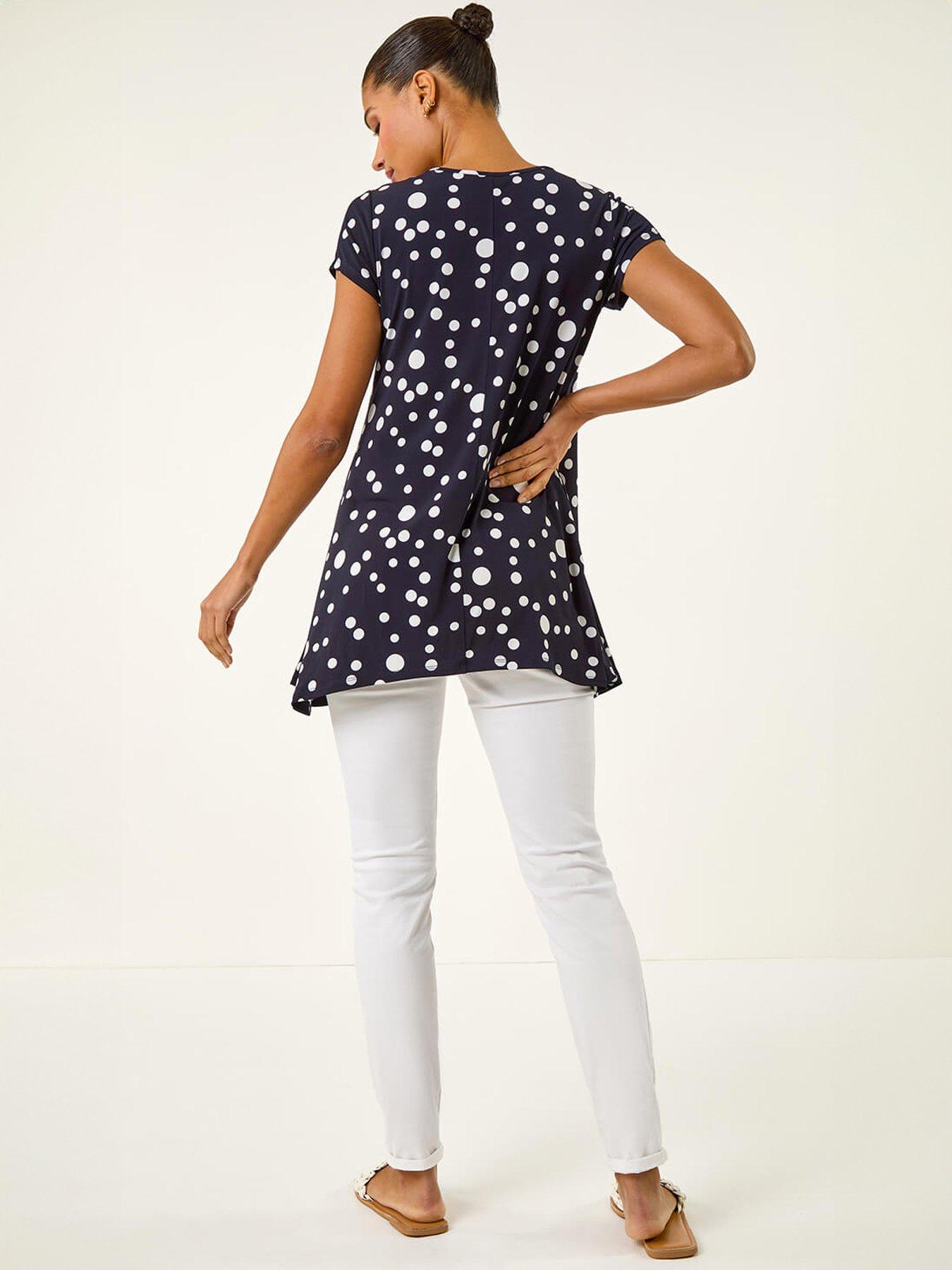 roman-spot-print-hanky-hem-stretch-topstillFront