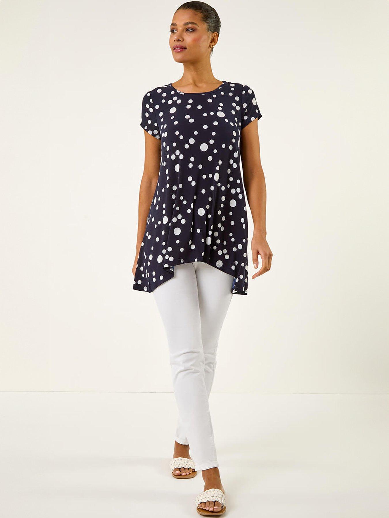 roman-spot-print-hanky-hem-stretch-topback