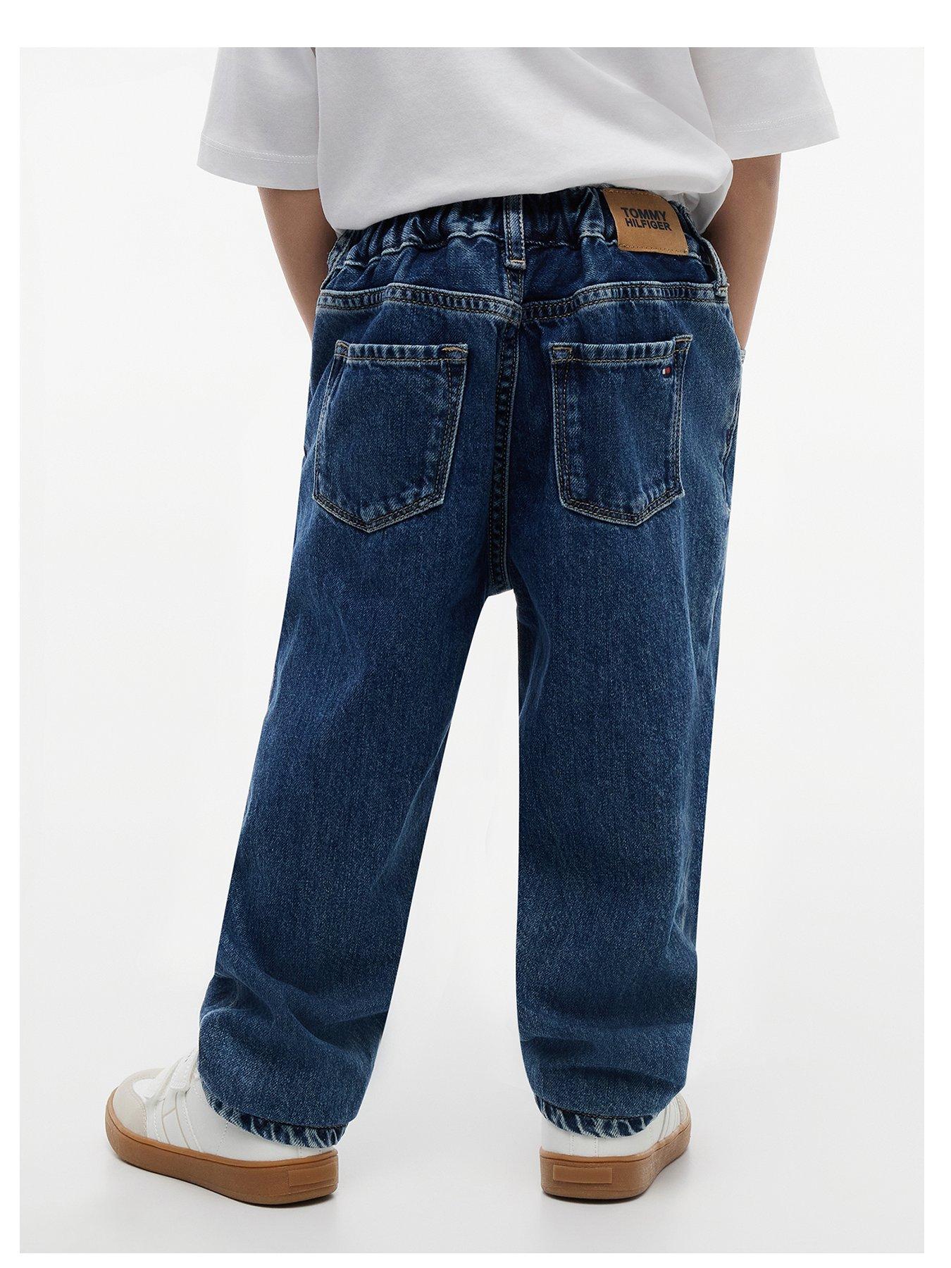Image 3 of 5 of Tommy Hilfiger Elasticated Waist Wide Leg Jeans - Denim Medium 05