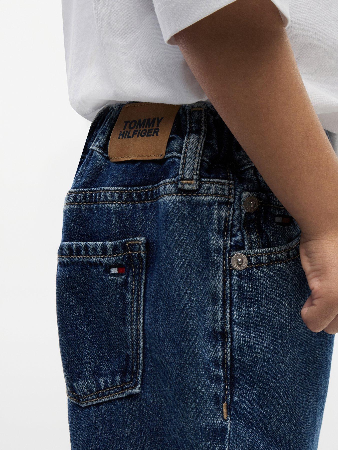 Image 5 of 5 of Tommy Hilfiger Elasticated Waist Wide Leg Jeans - Denim Medium 05
