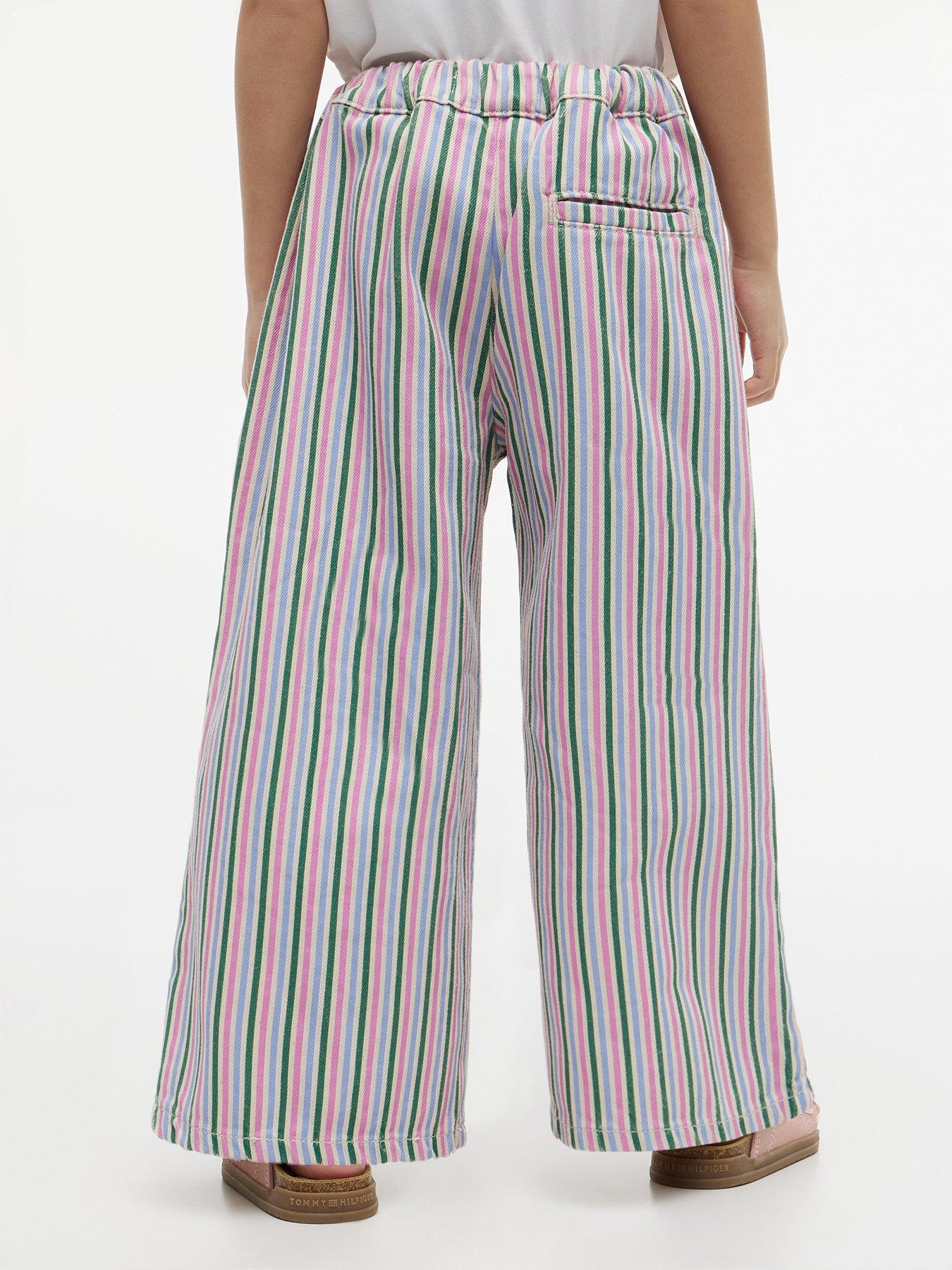 Image 2 of 5 of Tommy Hilfiger Younger Girls Stripe Denim Culottes - Multi