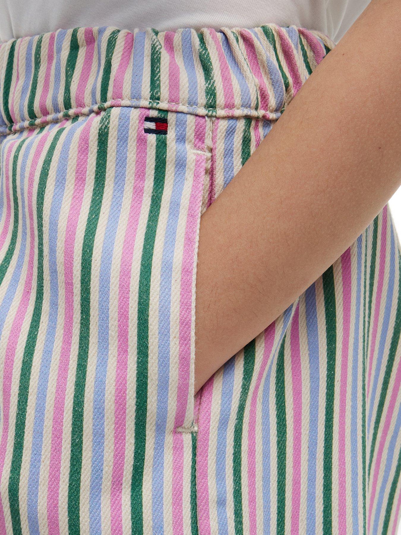 Image 5 of 5 of Tommy Hilfiger Younger Girls Stripe Denim Culottes - Multi