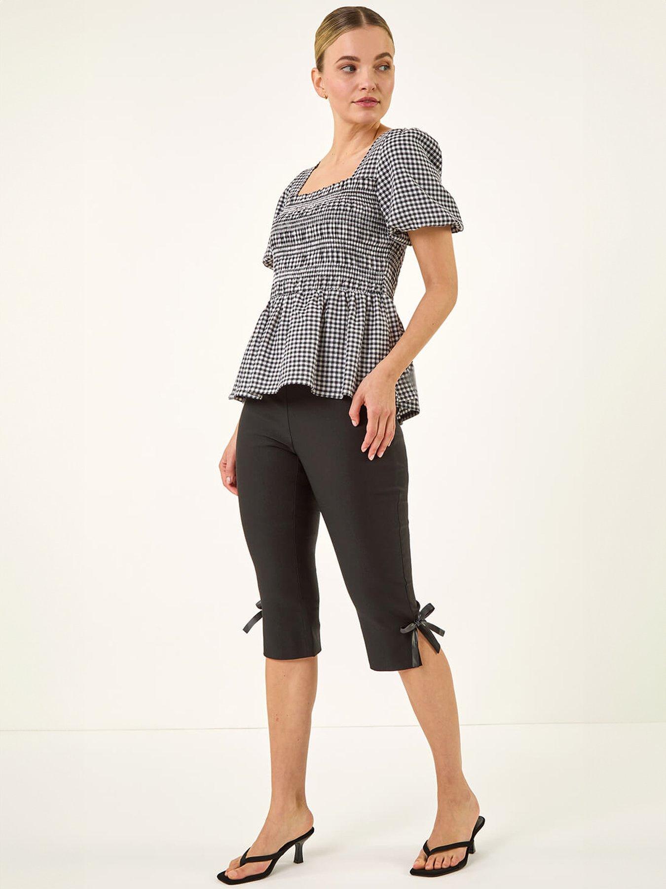 Image 3 of 5 of Roman Dusk Bow Bengaline Capri Trouser