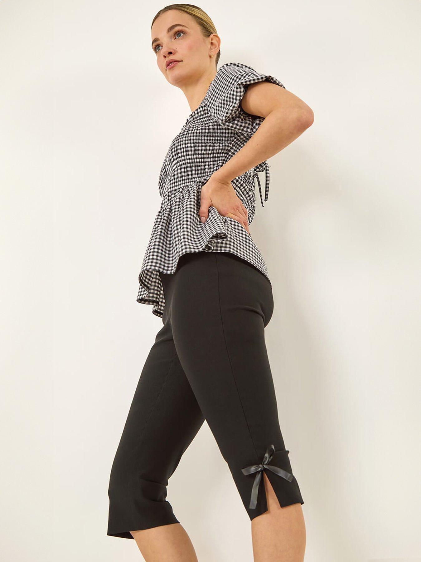 Image 4 of 5 of Roman Dusk Bow Bengaline Capri Trouser
