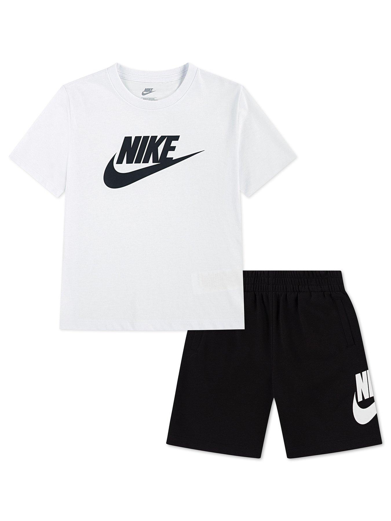 Nike Kids Unisex Club Tee  &  Short Set - Black
