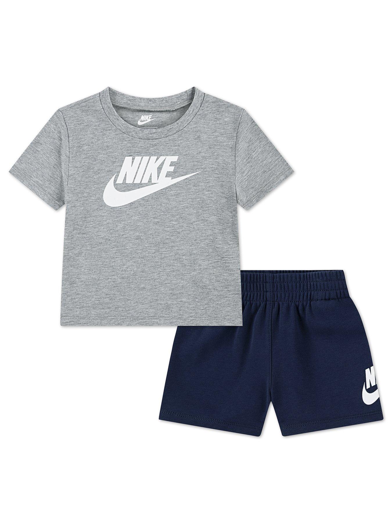 Nike Newborn Club Tee And Shorts Set - Navy