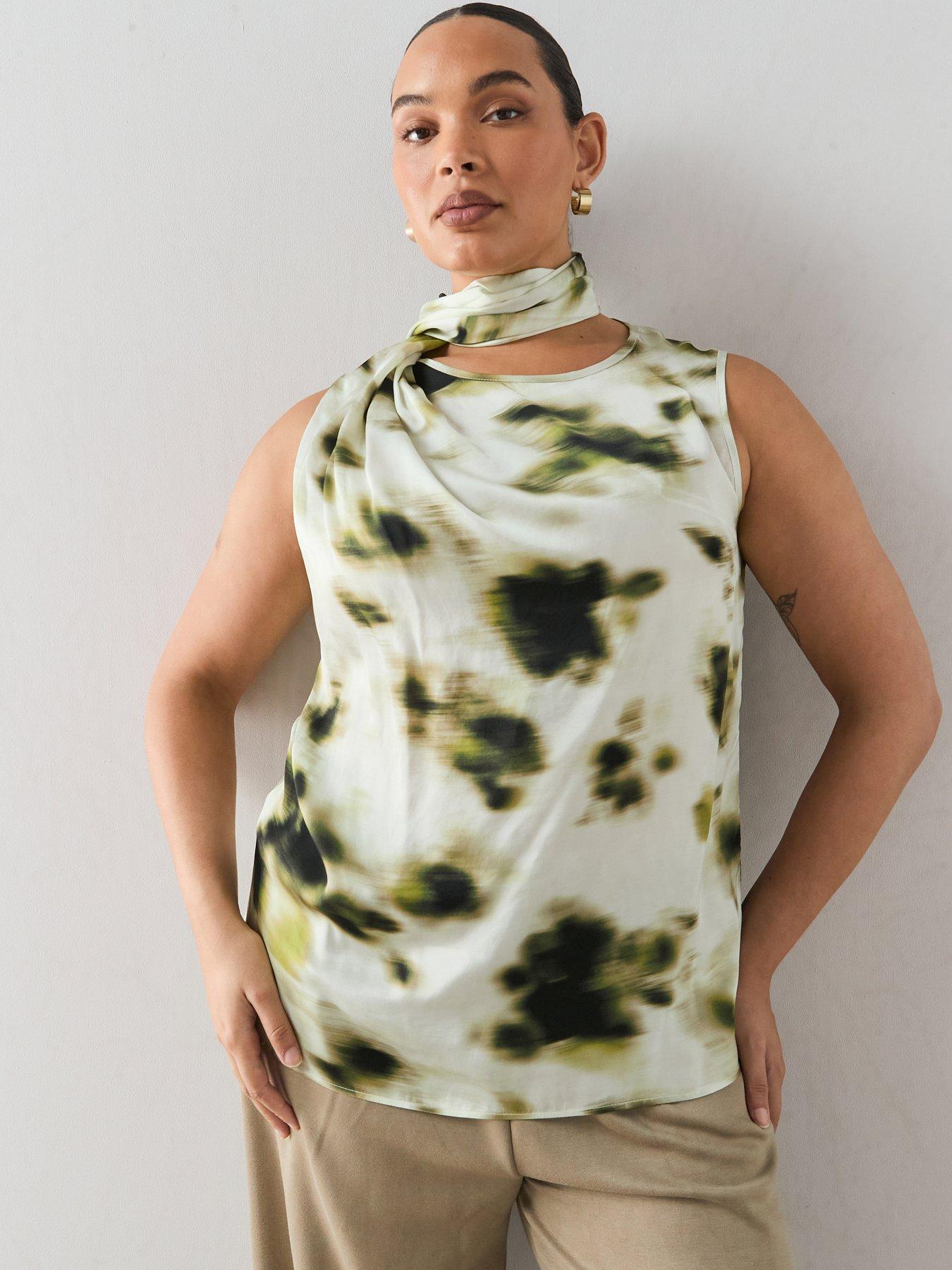 The Very Collection Curve Drape Neck Sleeveless Blouse - Print