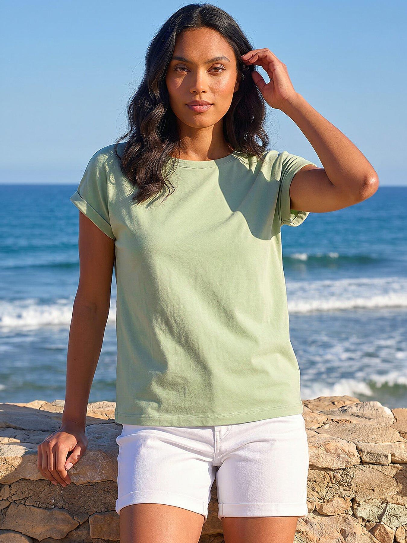 Image 4 of 5 of Roman Plain Stretch Cotton Jersey T-shirt