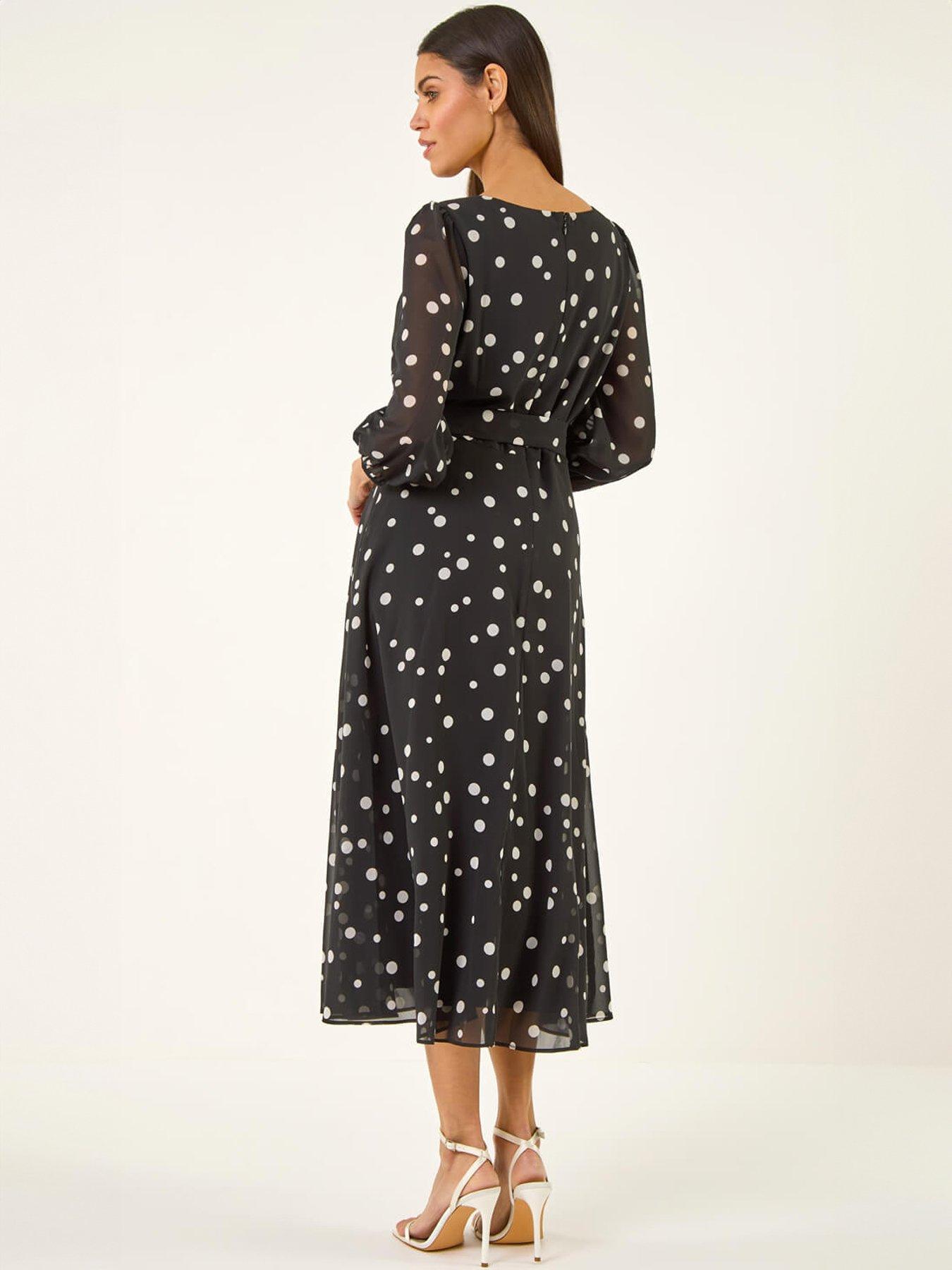 roman-spot-print-pleat-neck-midi-dressstillFront