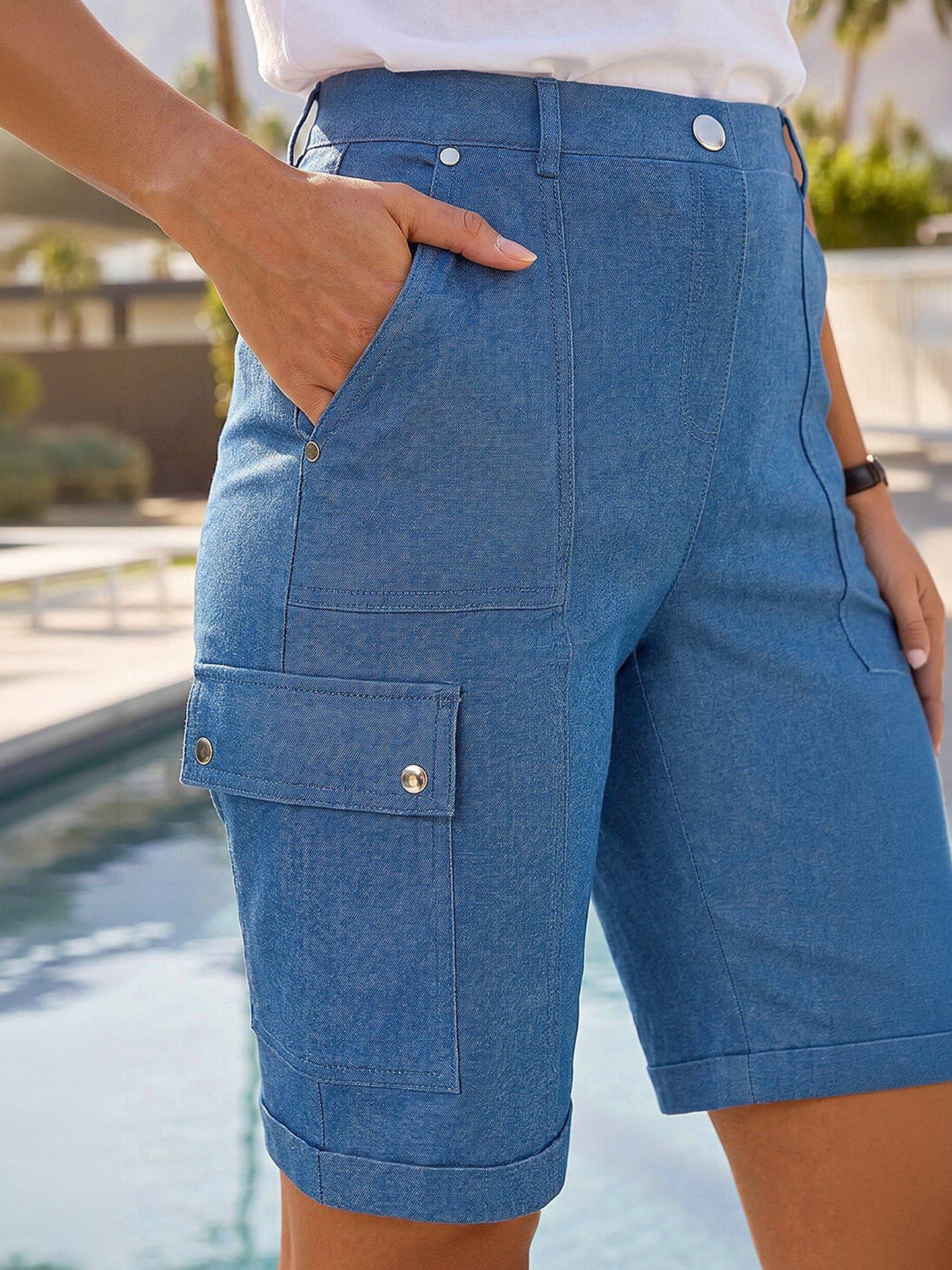 Image 2 of 4 of Roman Cargo Seam Shorts - Denim