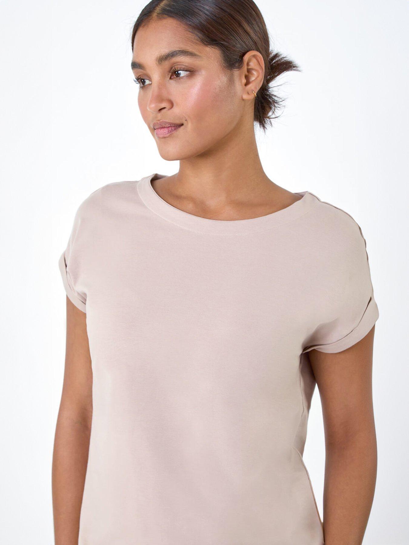 Image 4 of 5 of Roman Plain Stretch Cotton Jersey T-shirt