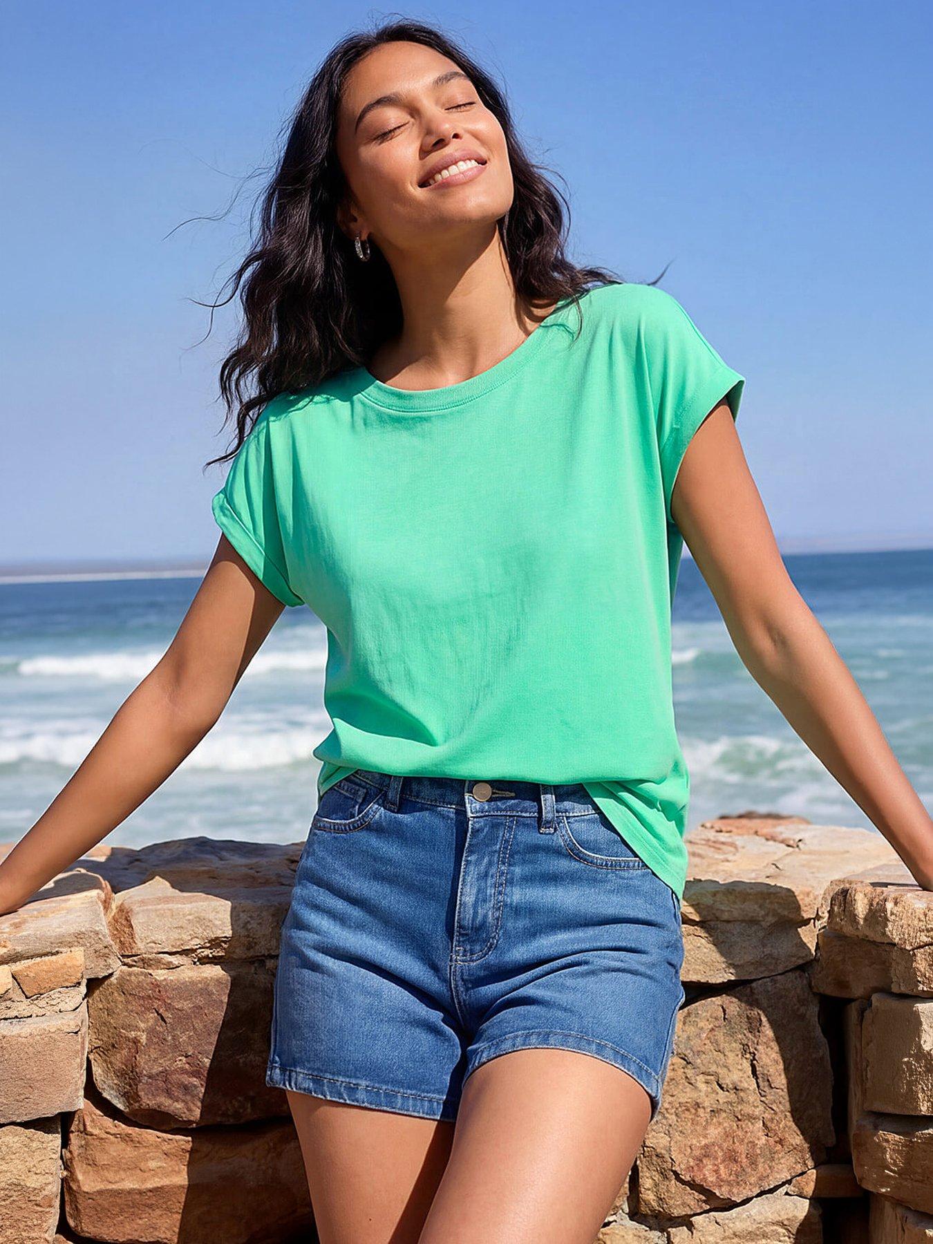 Image 1 of 5 of Roman Plain Stretch Cotton Jersey T-shirt