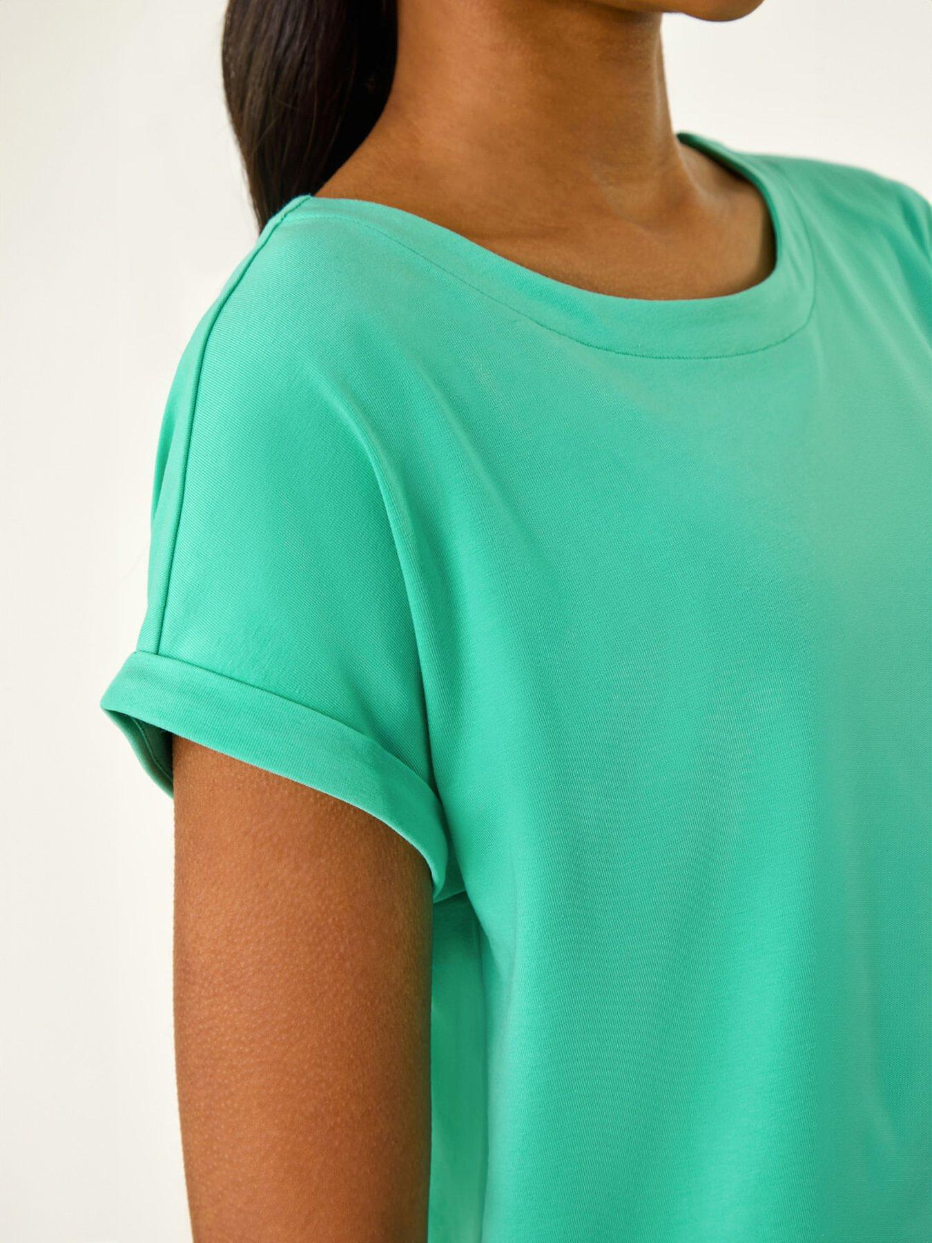 Image 5 of 5 of Roman Plain Stretch Cotton Jersey T-shirt