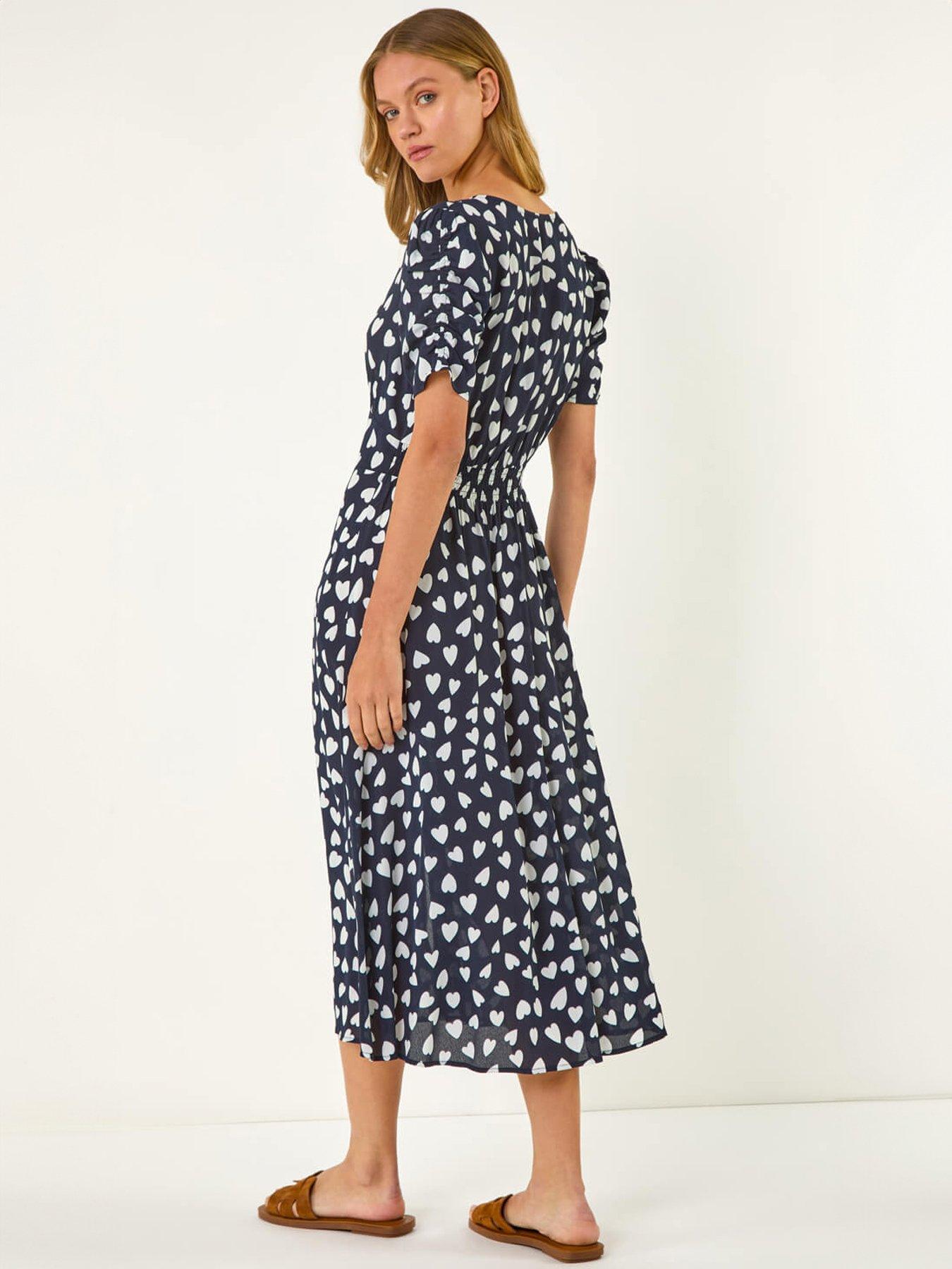 roman-heart-print-ruched-midi-dressstillFront