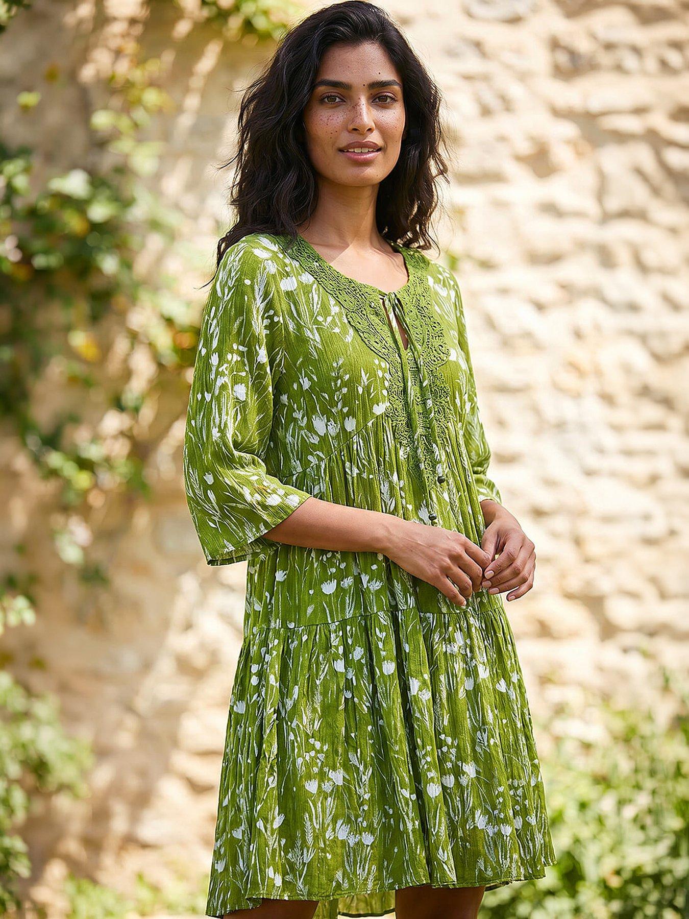 Roman Aztec Print Lace Detail Smock Dress | Very Ireland