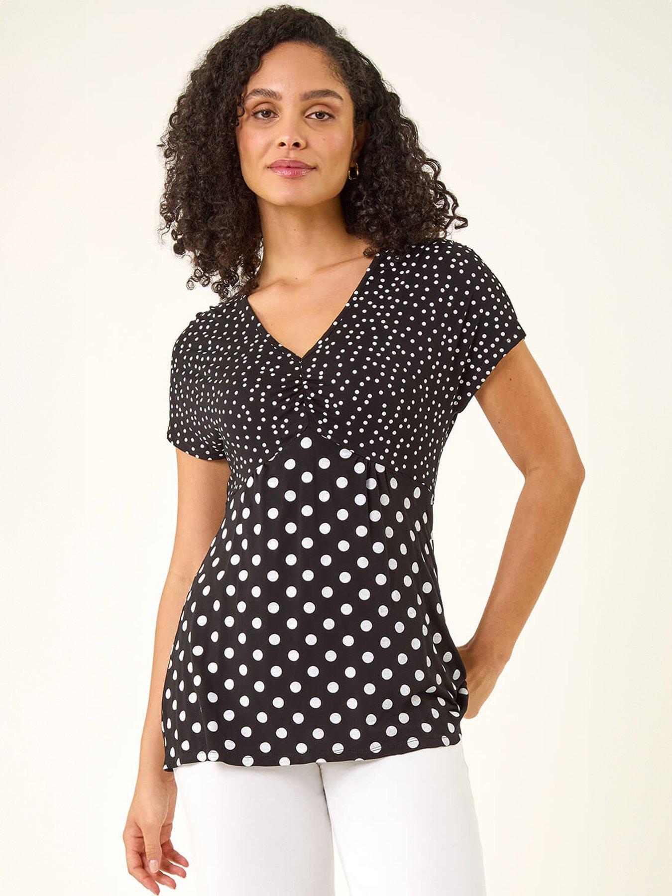 roman-contrast-polka-dot-gathered-topfront