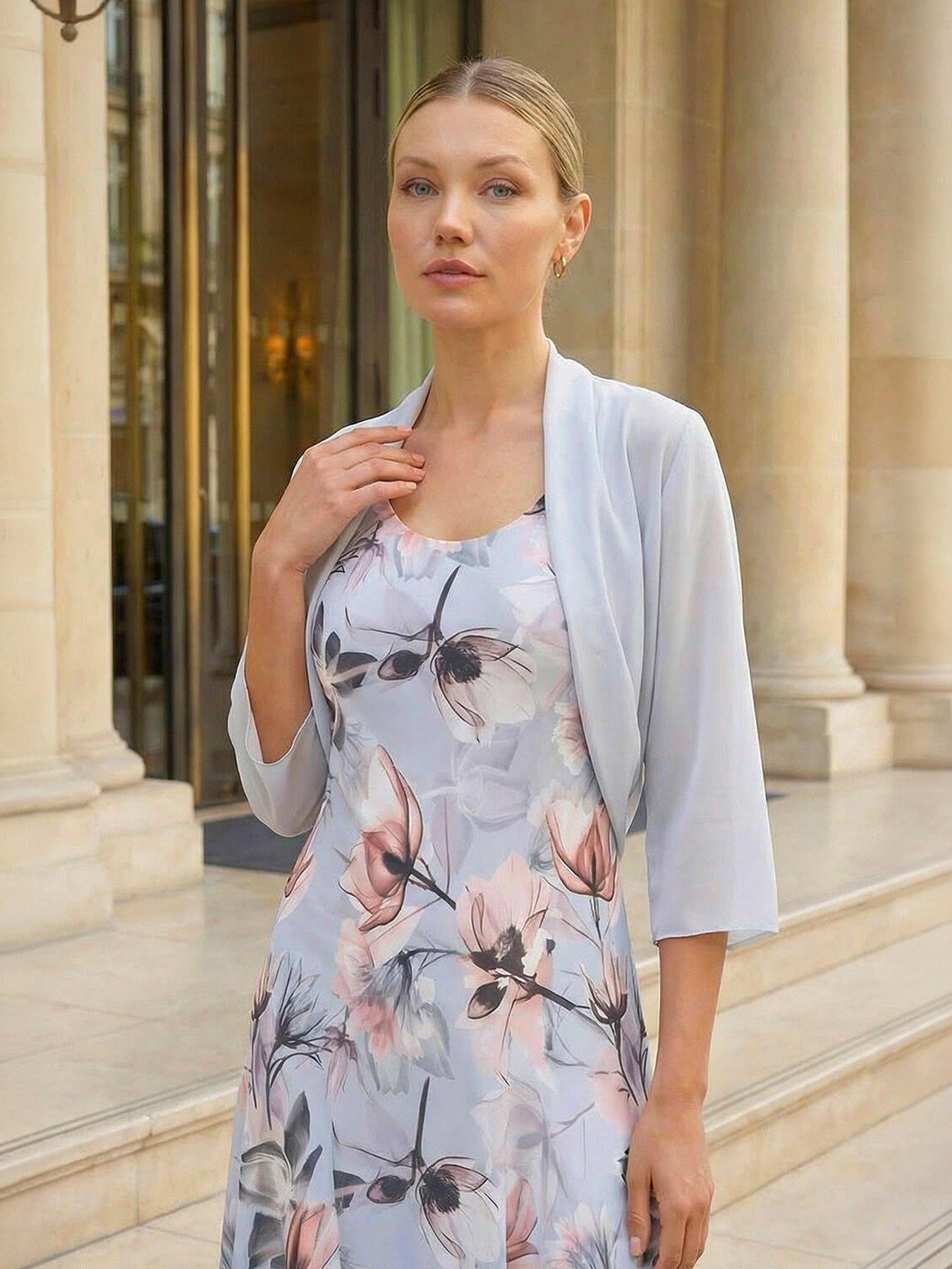 Roman Ruched Hem Chiffon Bolero